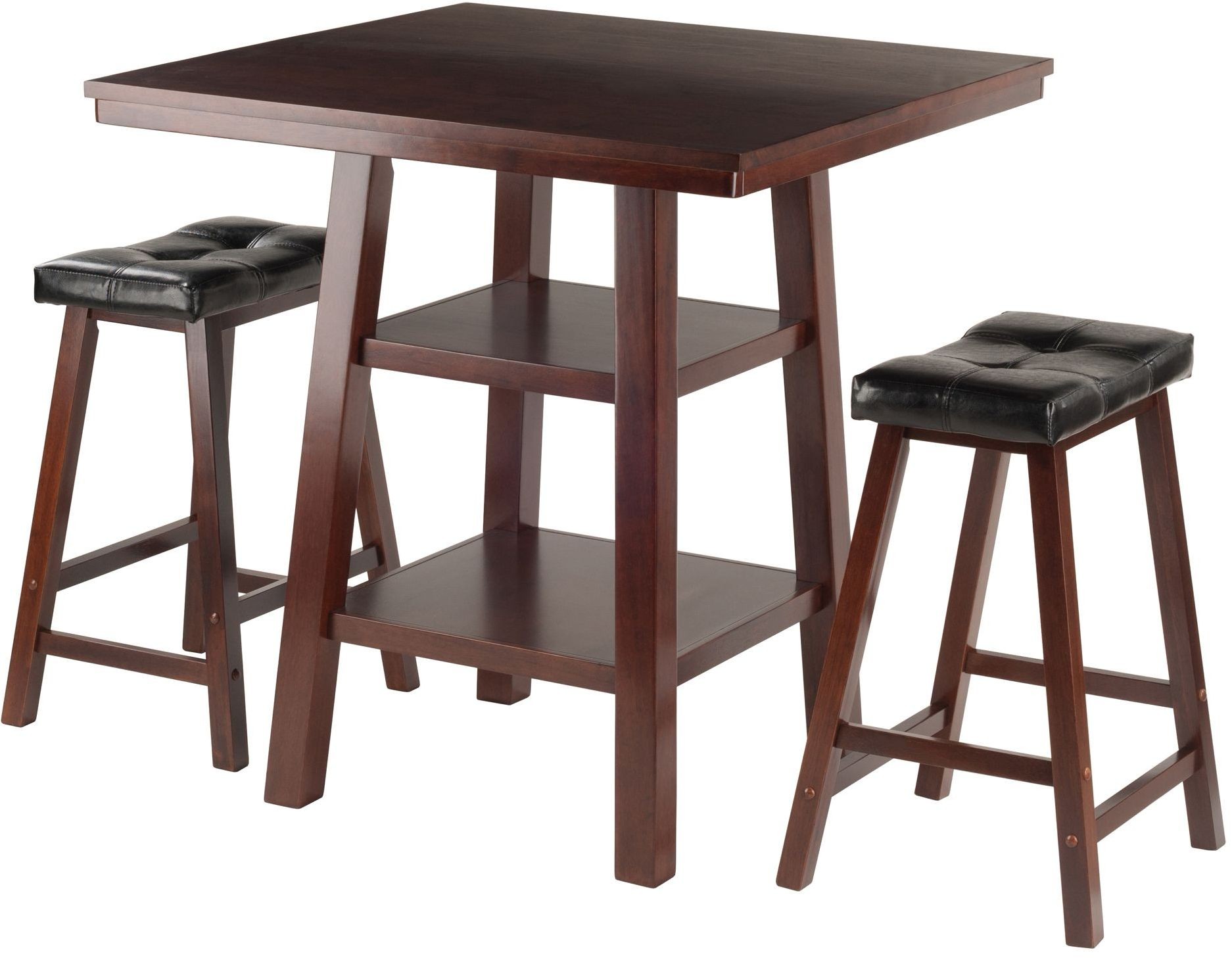 Mona Black Upholstered 24" Cushion Saddle Seat Stool Set ... (1874 x 1457 Pixel)