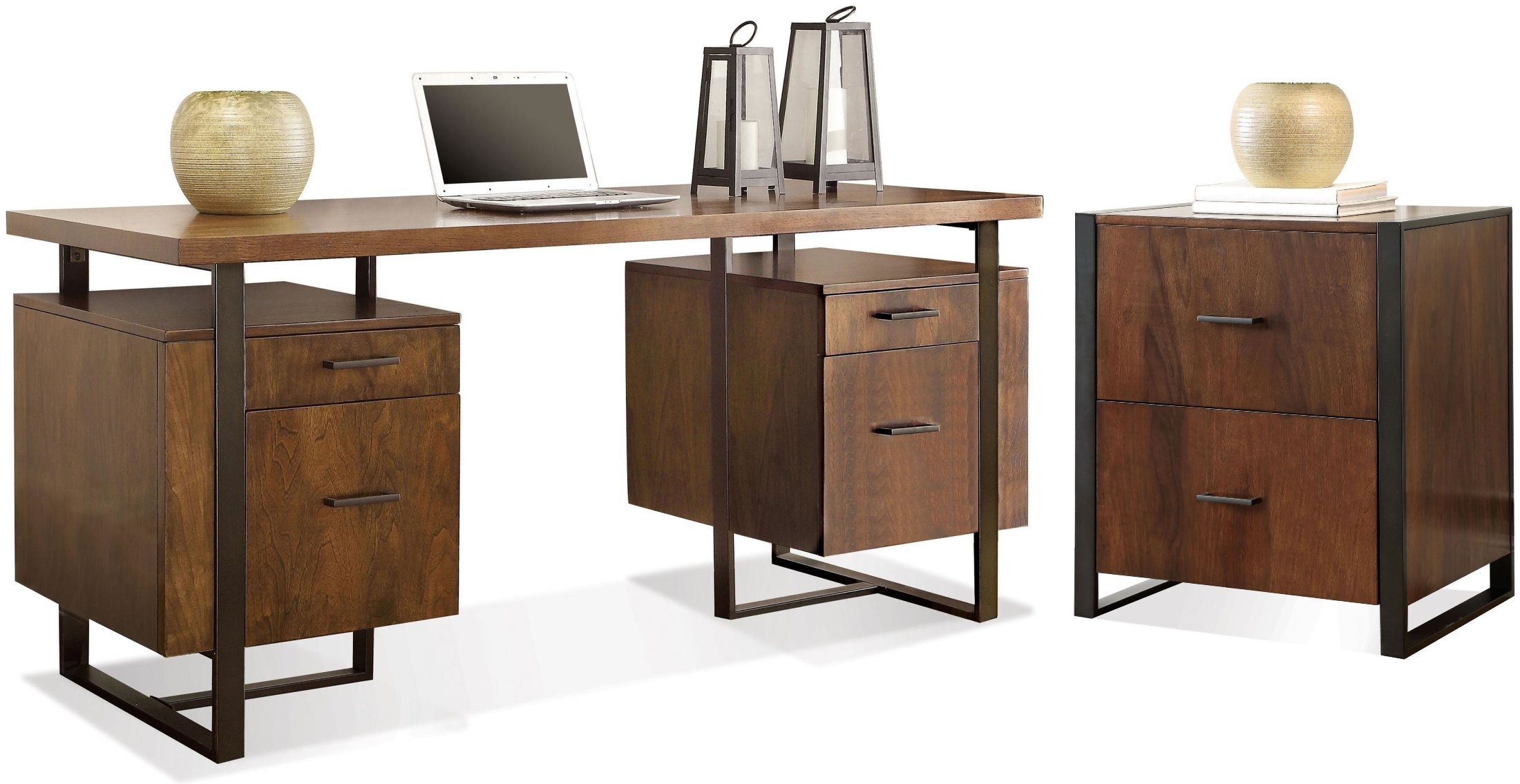 Terra Vista Casual Walnut Double Home Office Set from Riverside