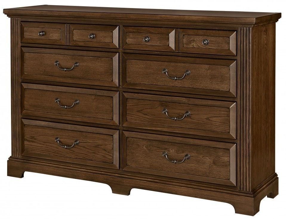Woodlands Oak 8 Drawer Triple Dresser from Virginia House Coleman
