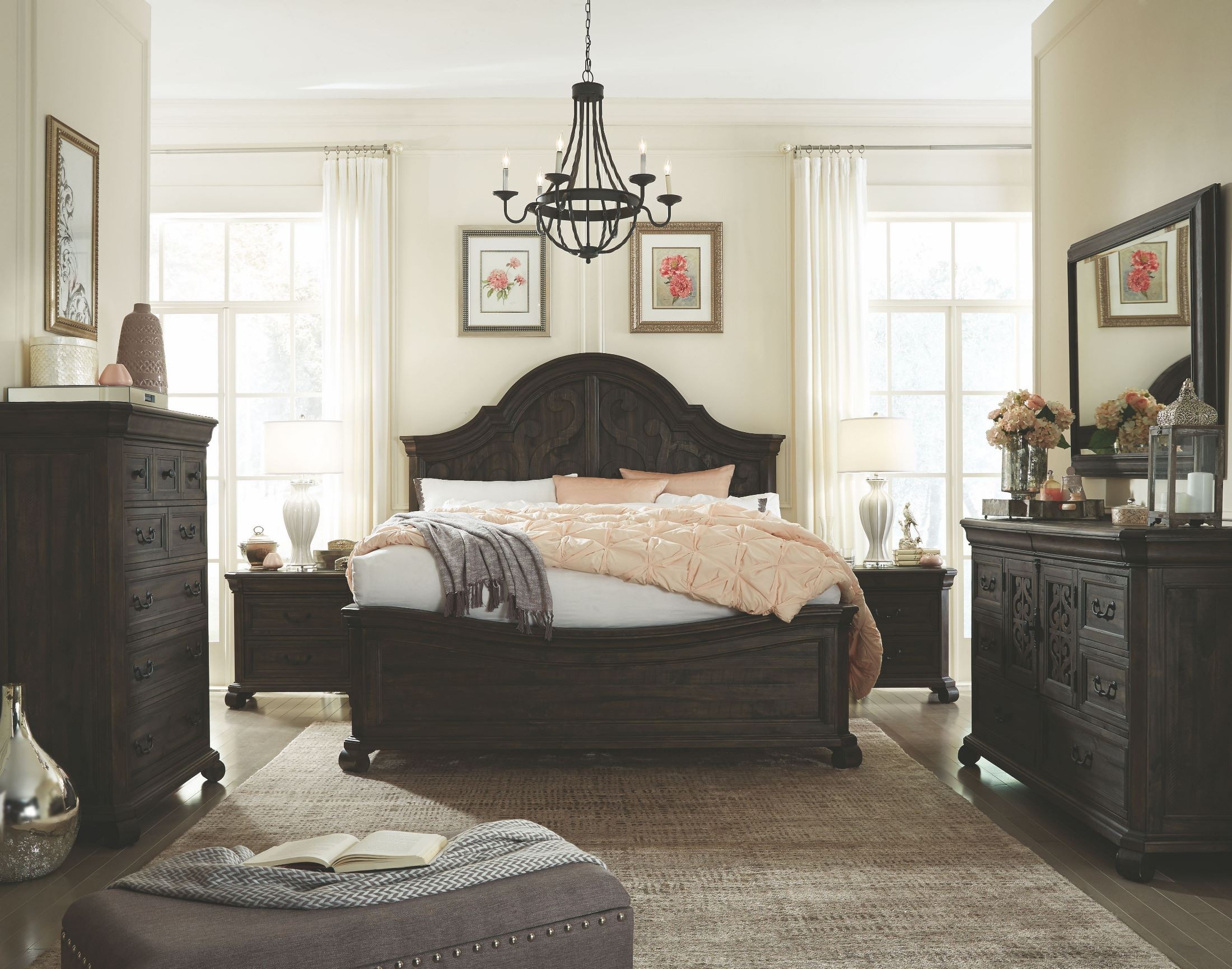 Bellamy Peppercorn Shaped Panel Bedroom Set from Magnussen Home