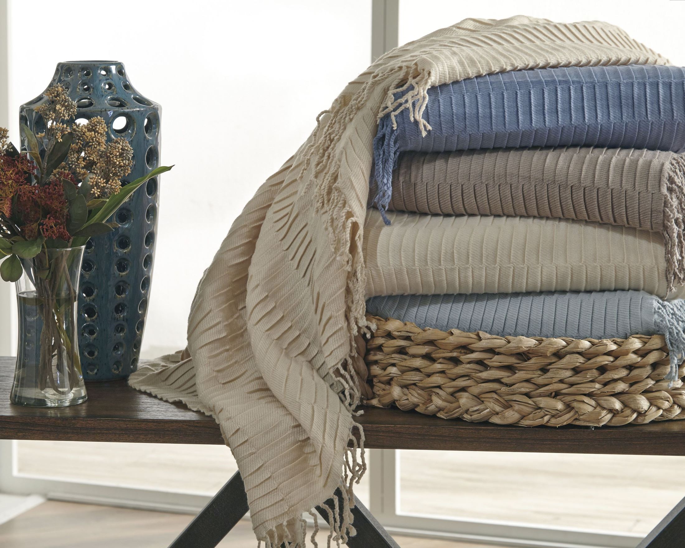 Mendez Taupe Throw Set of 3 from Ashley (A1000614) Coleman Furniture