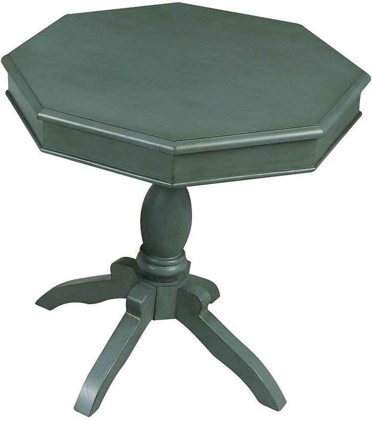 Octagon Antique Teal Accent Table from Furniture of America Coleman
