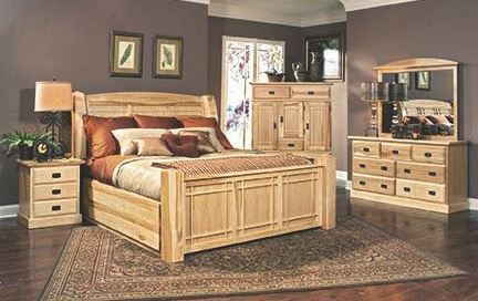Amish Highlands Natural Storage Bedroom Set from A-America | Coleman