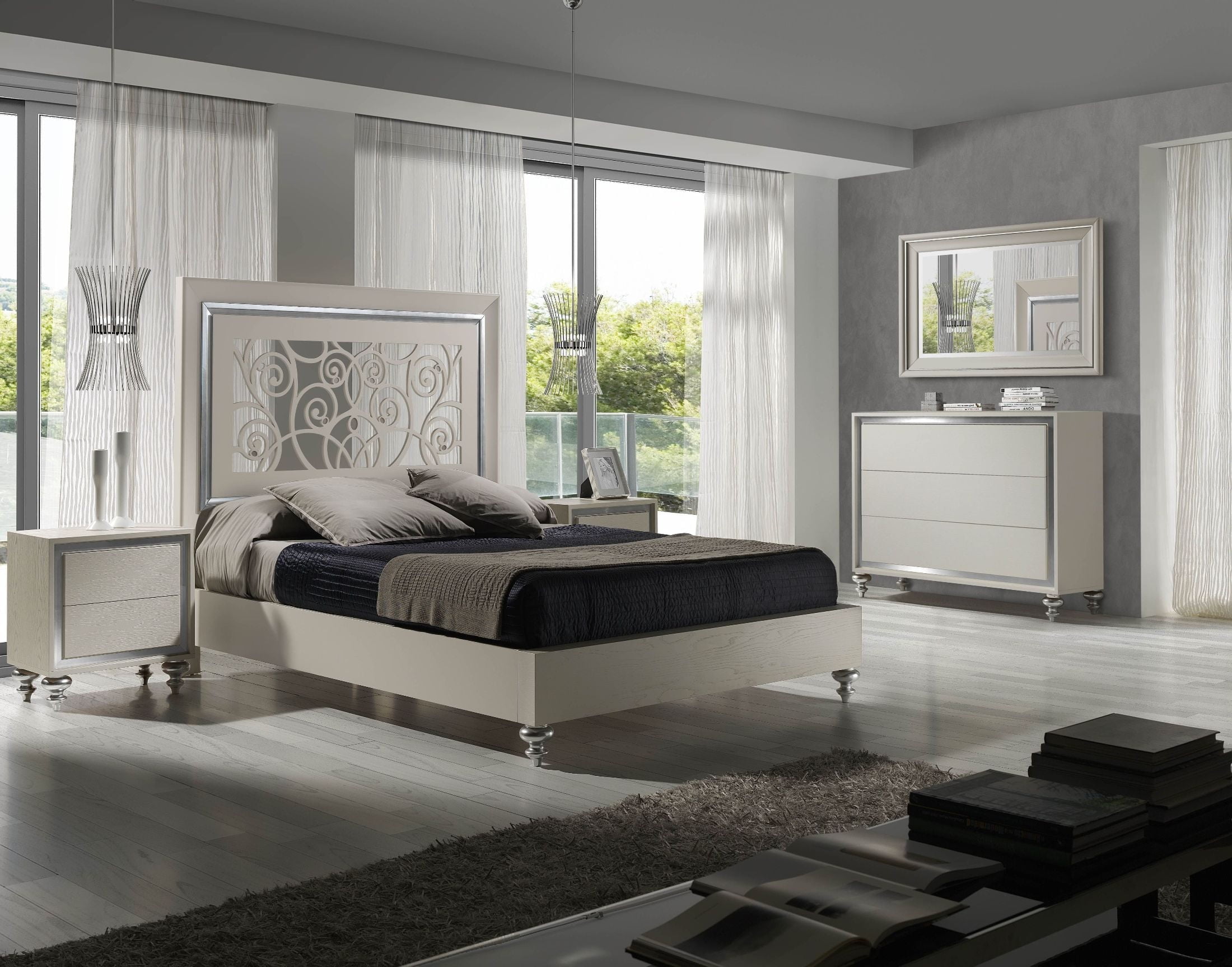 Alba Natural Oak Veneer Platform Bedroom Set from JNM ...