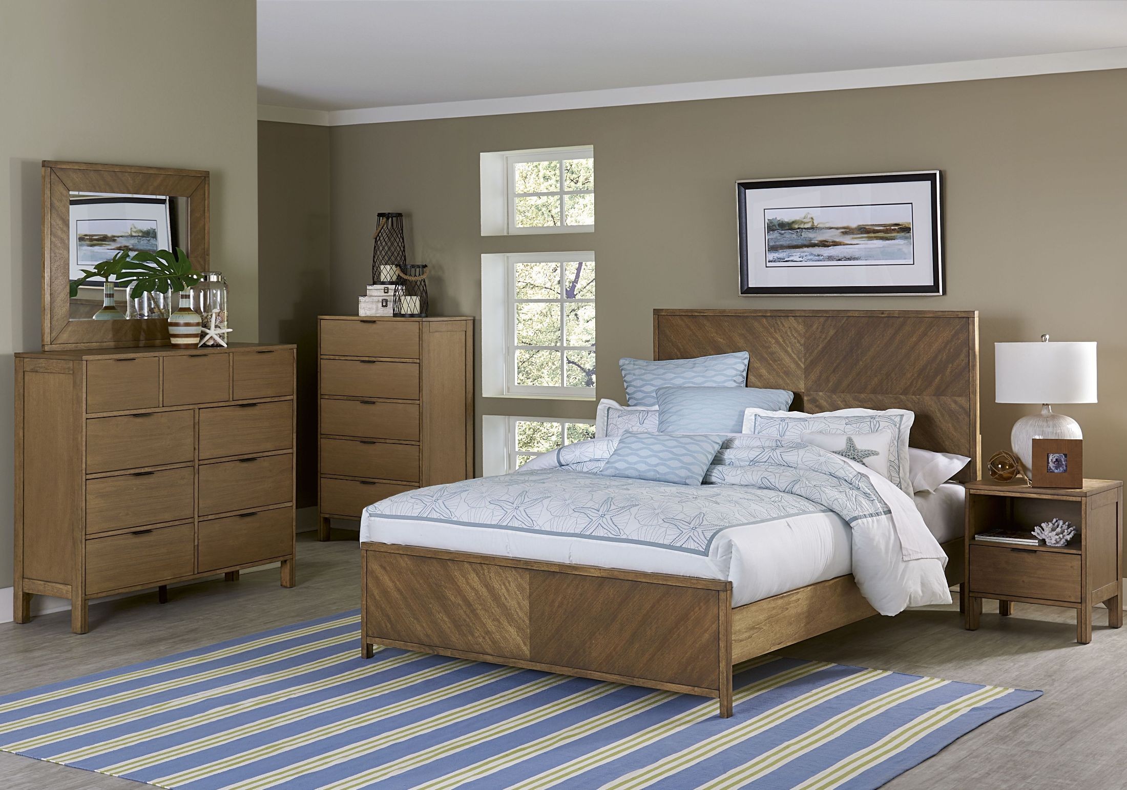 Strategy Distressed Jute Panel Bedroom Set from Progressive Furniture