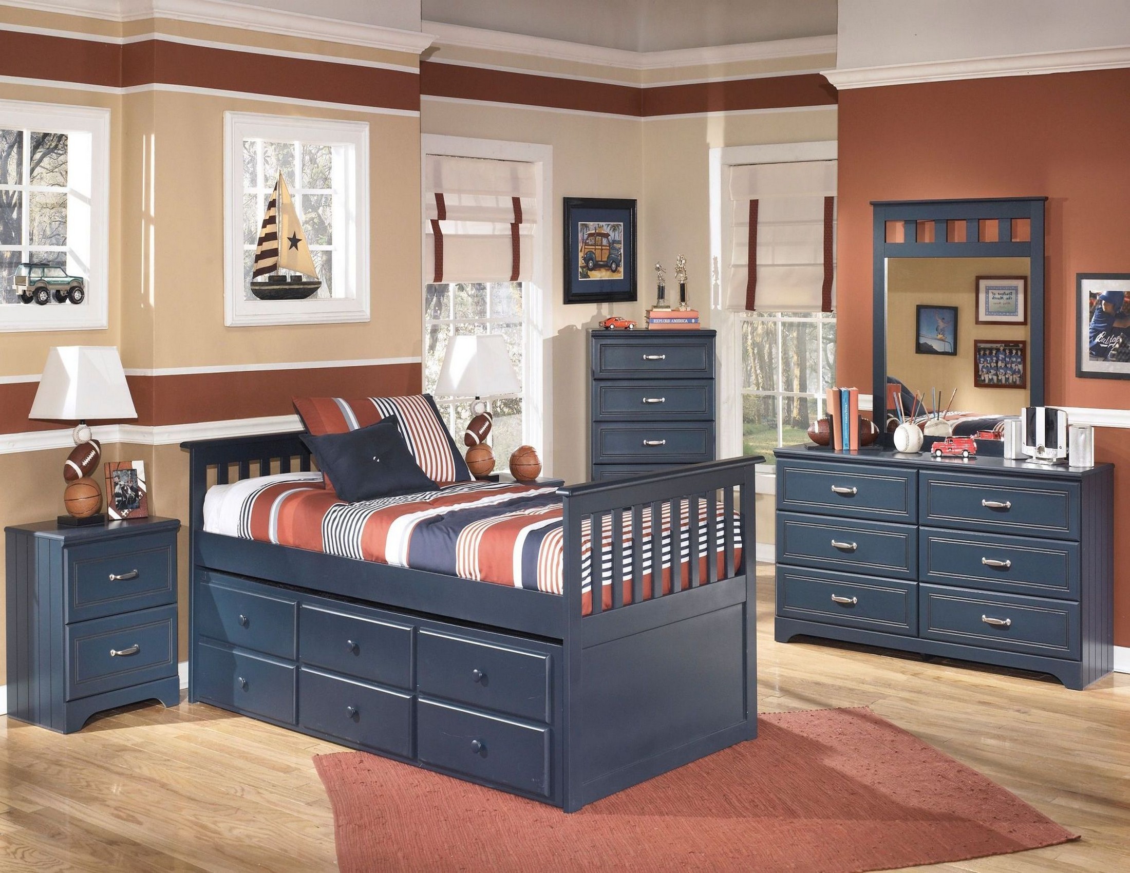Leo Youth Trundle Storage Bedroom Set from Ashley (B10350D50T5383