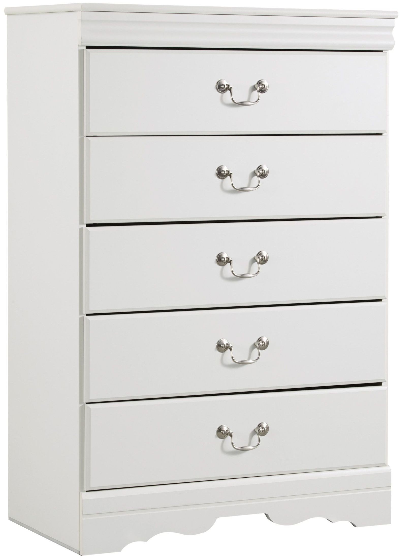 Anarasia White 5 Drawer Chest from Ashley Coleman Furniture