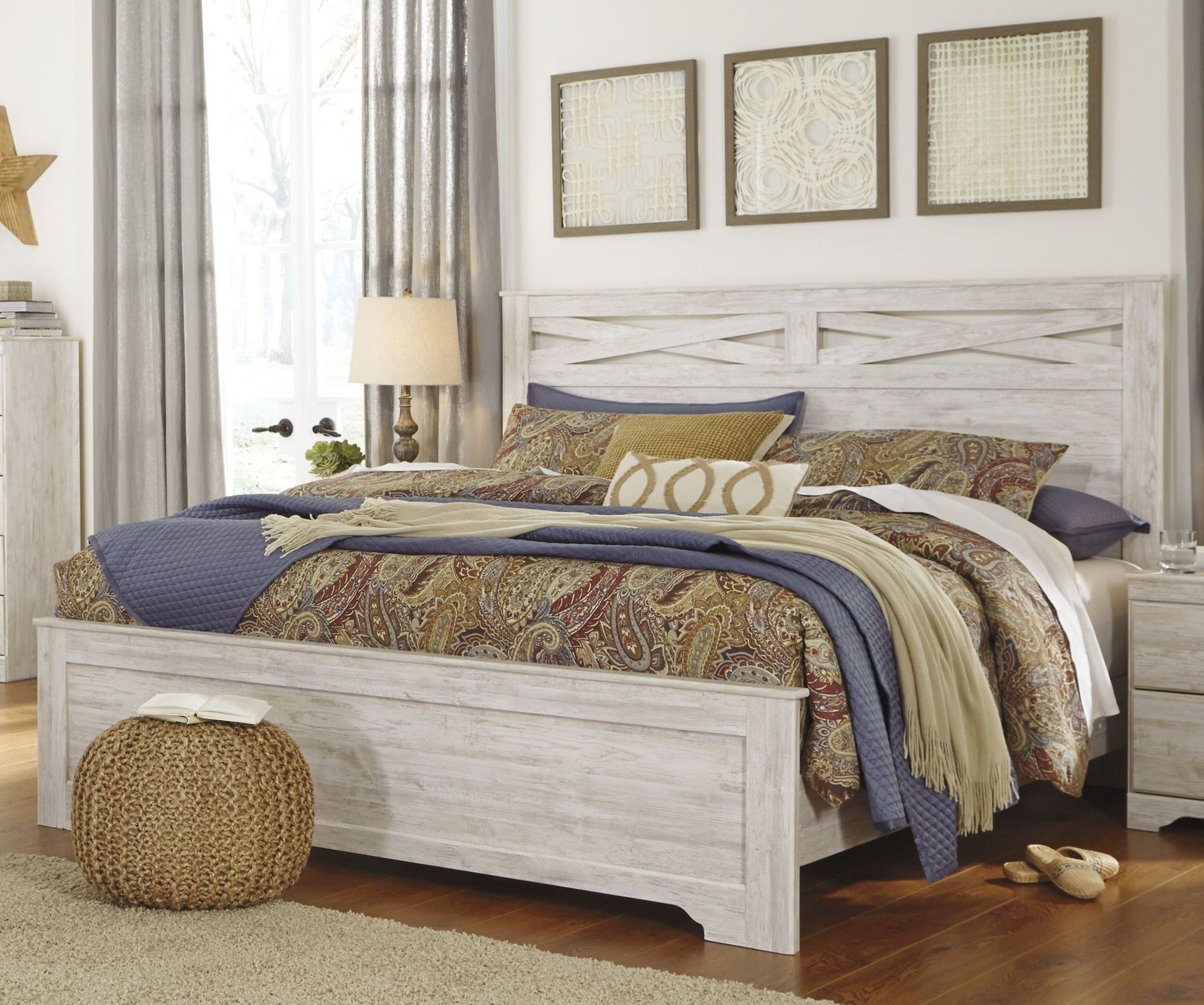 Briartown Whitewash Queen Panel Bed from Ashley Coleman Furniture