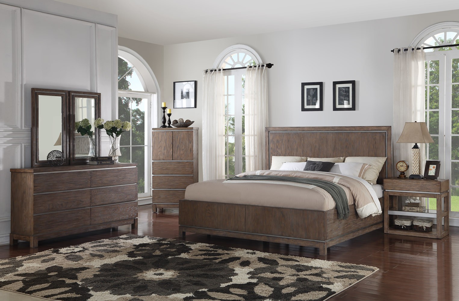 Vista Weathered Gray Bedroom Set, B242-10-K-B242-04 ...