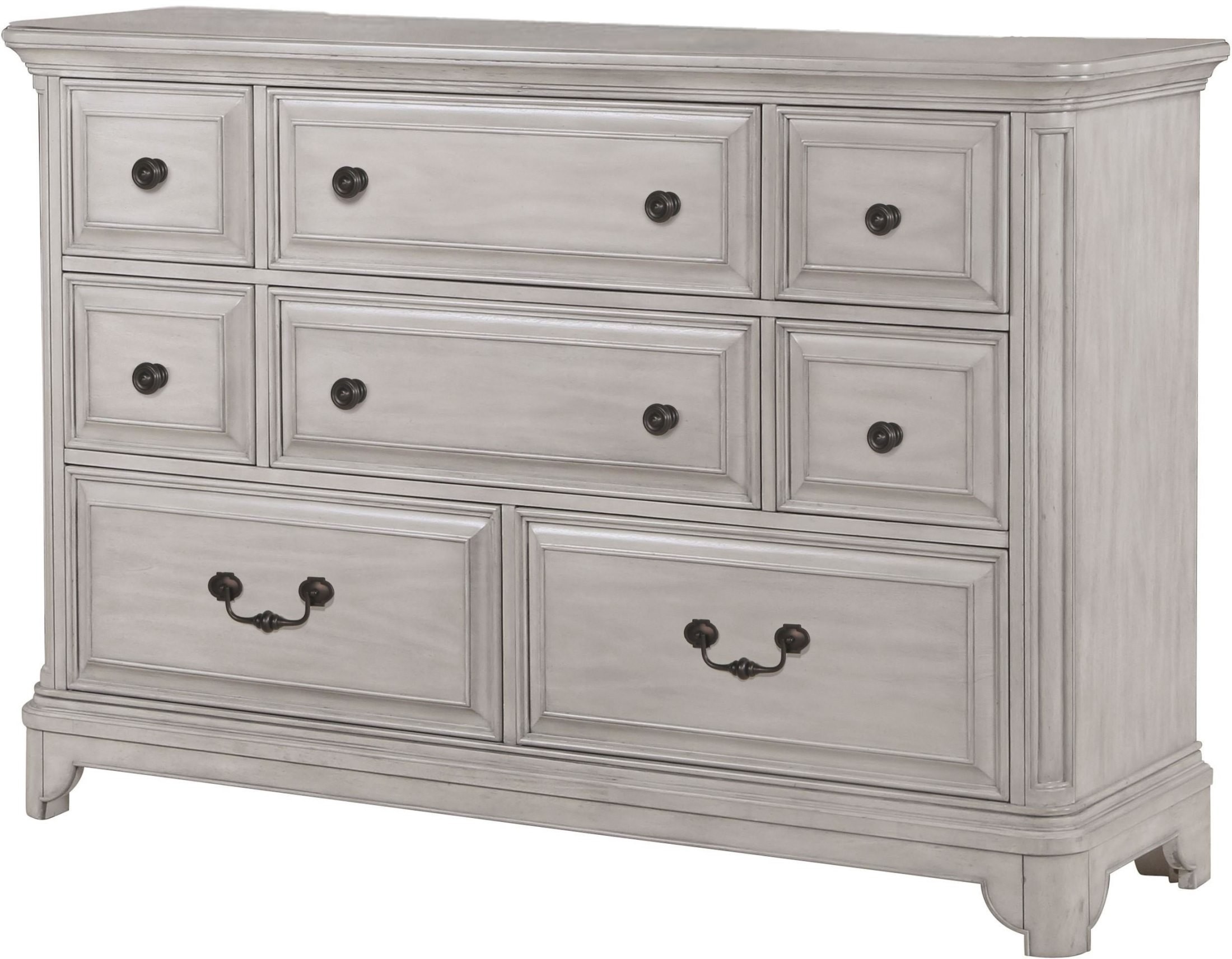 Windsor Lane Weathered White Drawer Dresser from Magnussen Home (B334120) Coleman Furniture