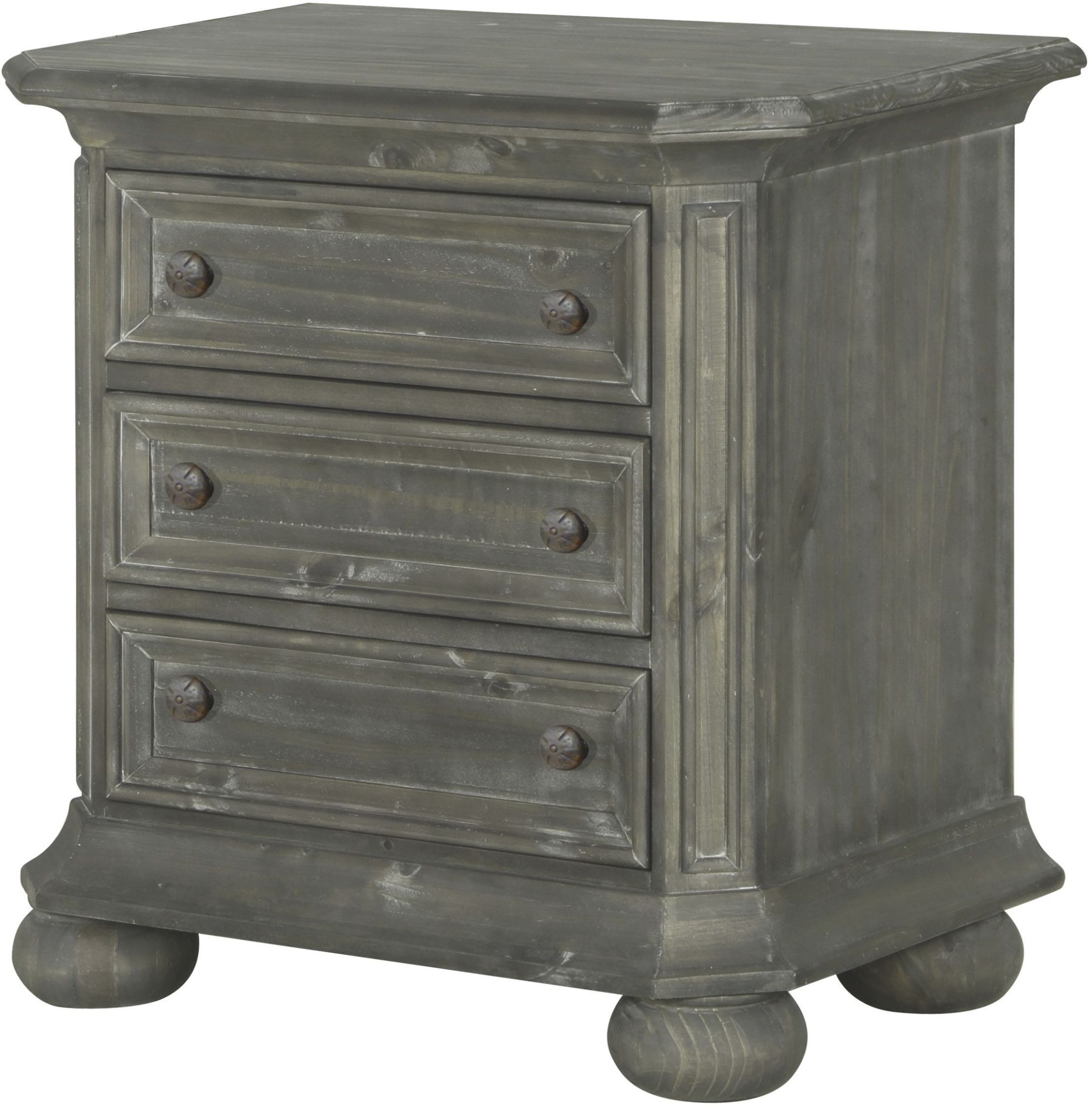 Cheswick Washed Linen Grey Nightstand from Magnussen Home Coleman