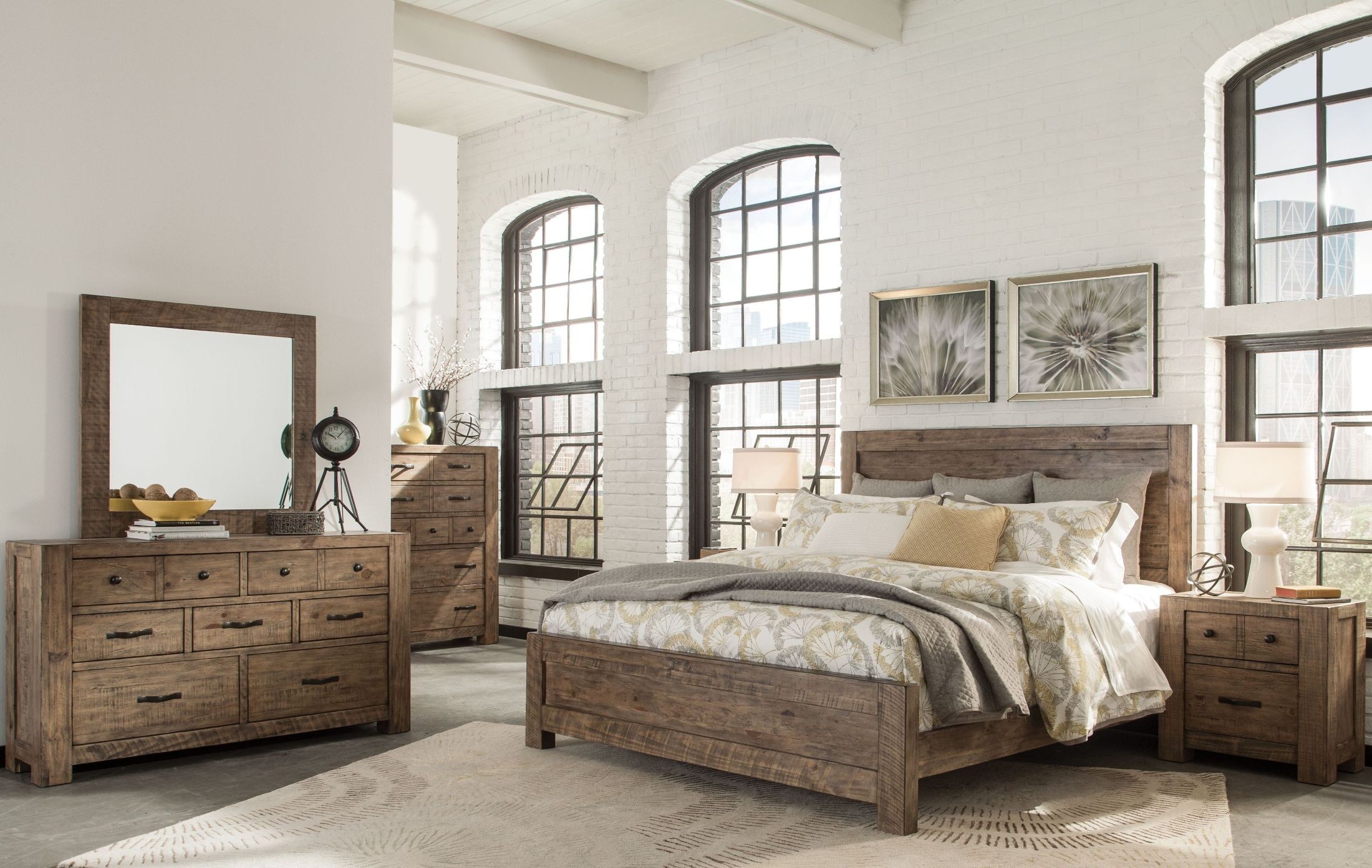 Griffith Weathered Toffee Panel Bedroom Set from Magnussen Home