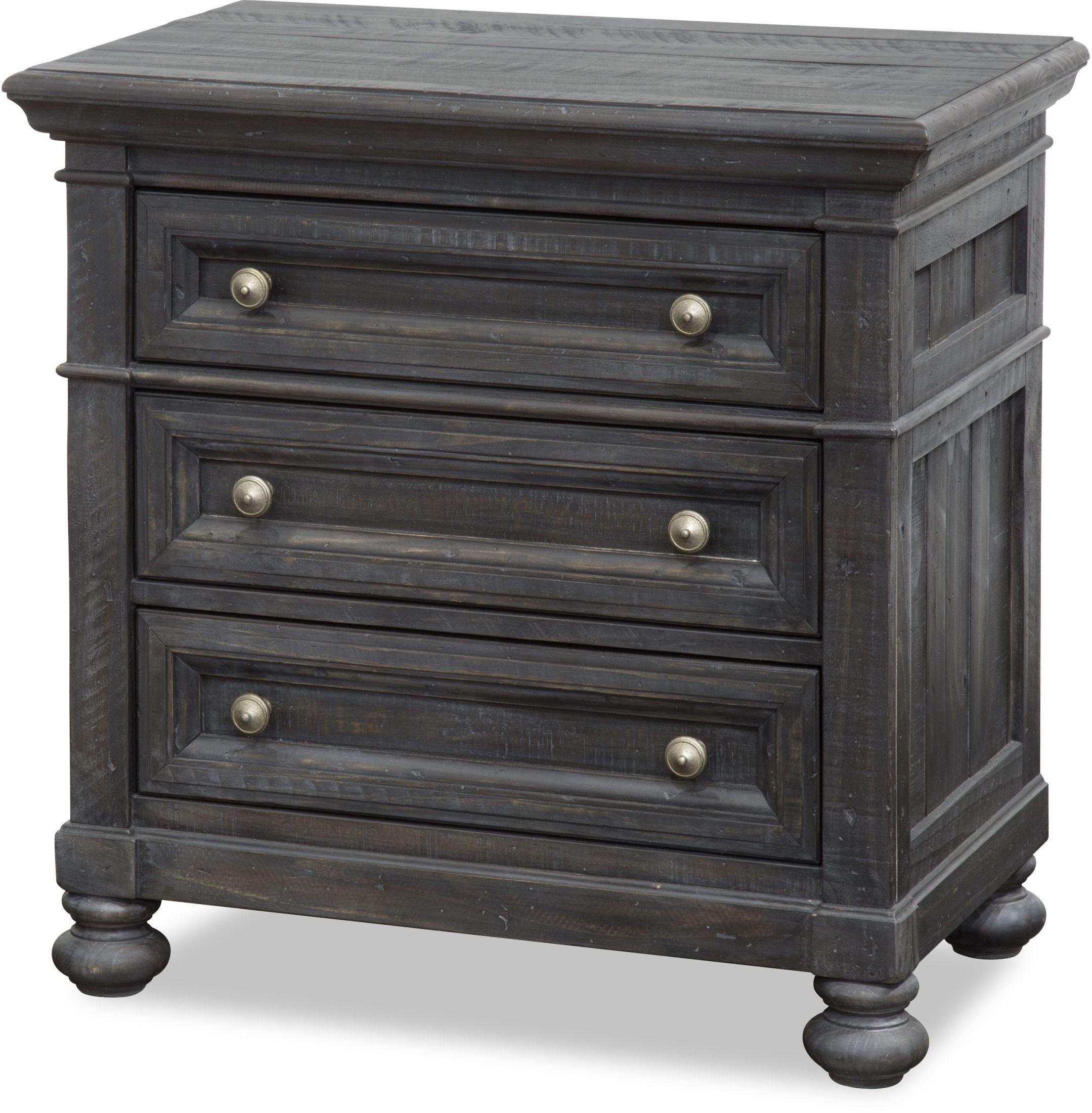 Bedford Corners Black Drawer Nightstand from Magnussen Home Coleman Furniture