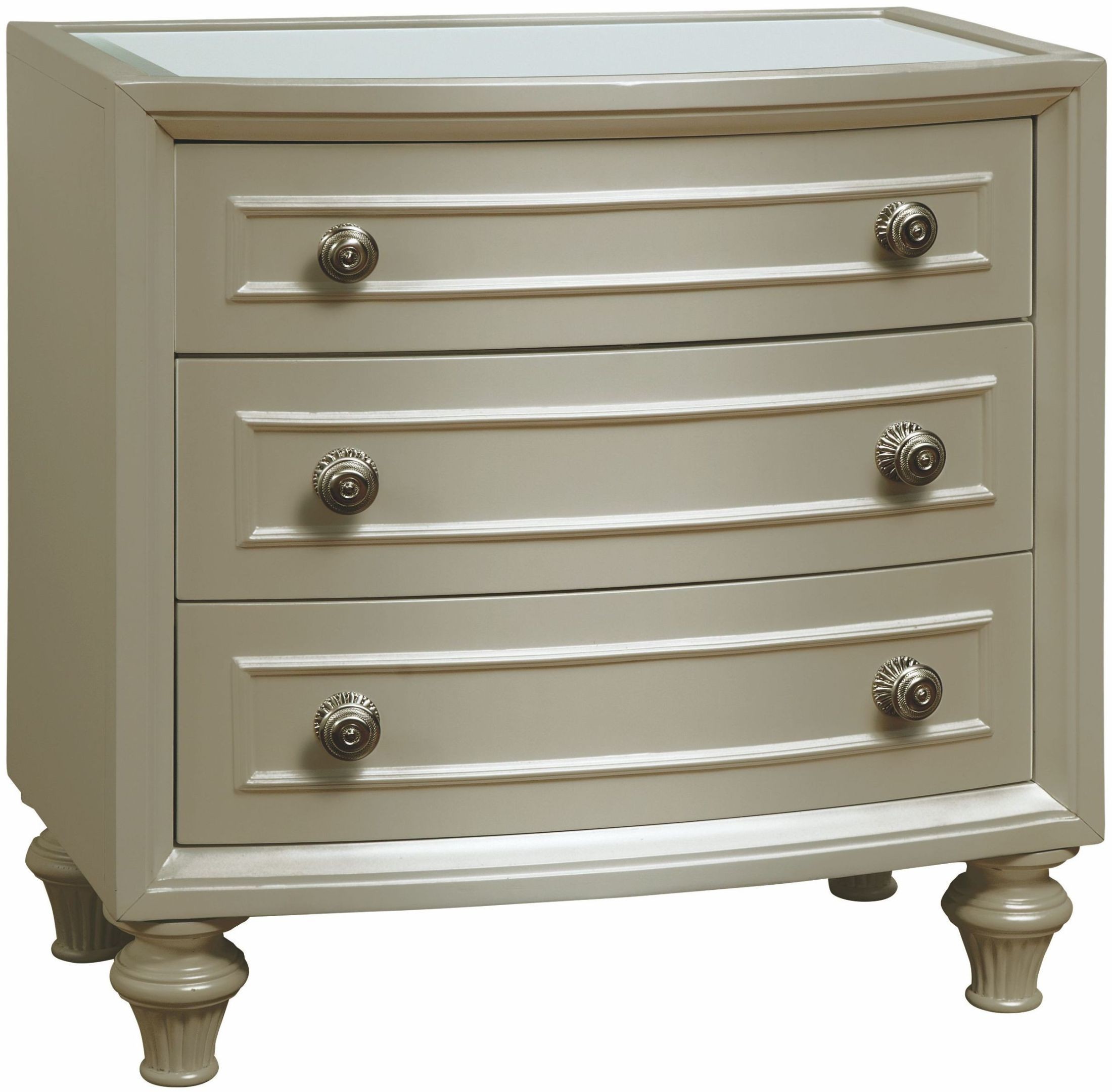Regency Park Pearlized Silver Nightstand from Avalon Furniture