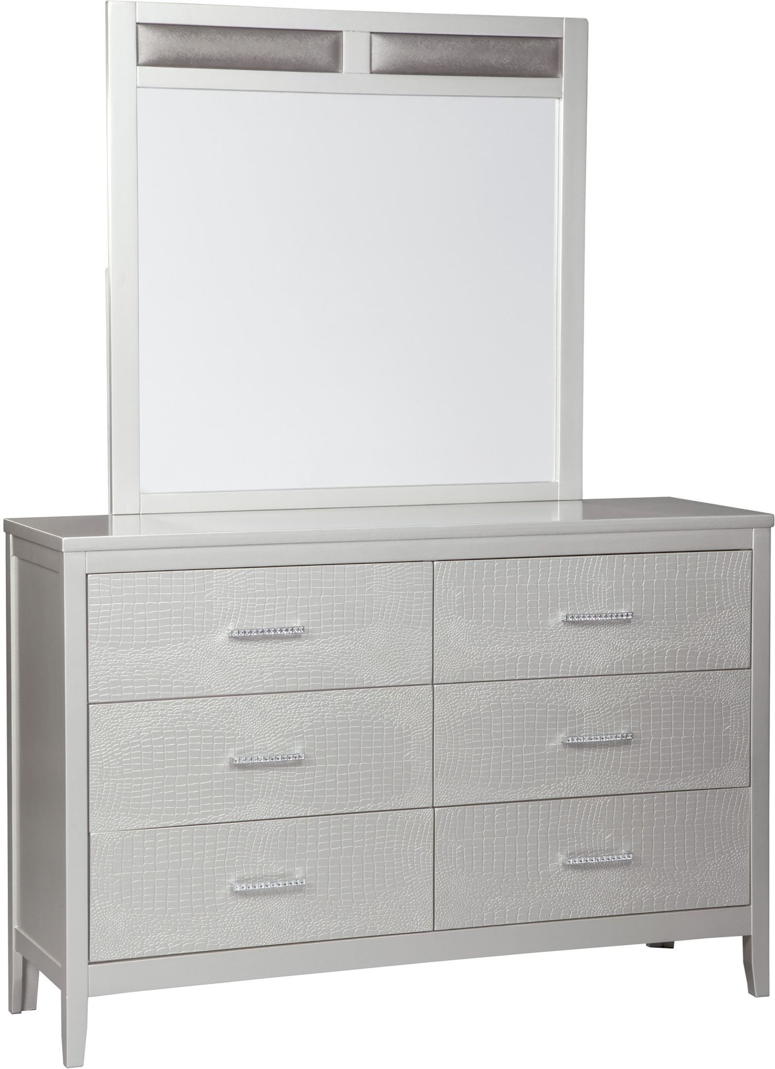 Olivet Silver Upholstered Panel Bedroom Set from Ashley Coleman Furniture