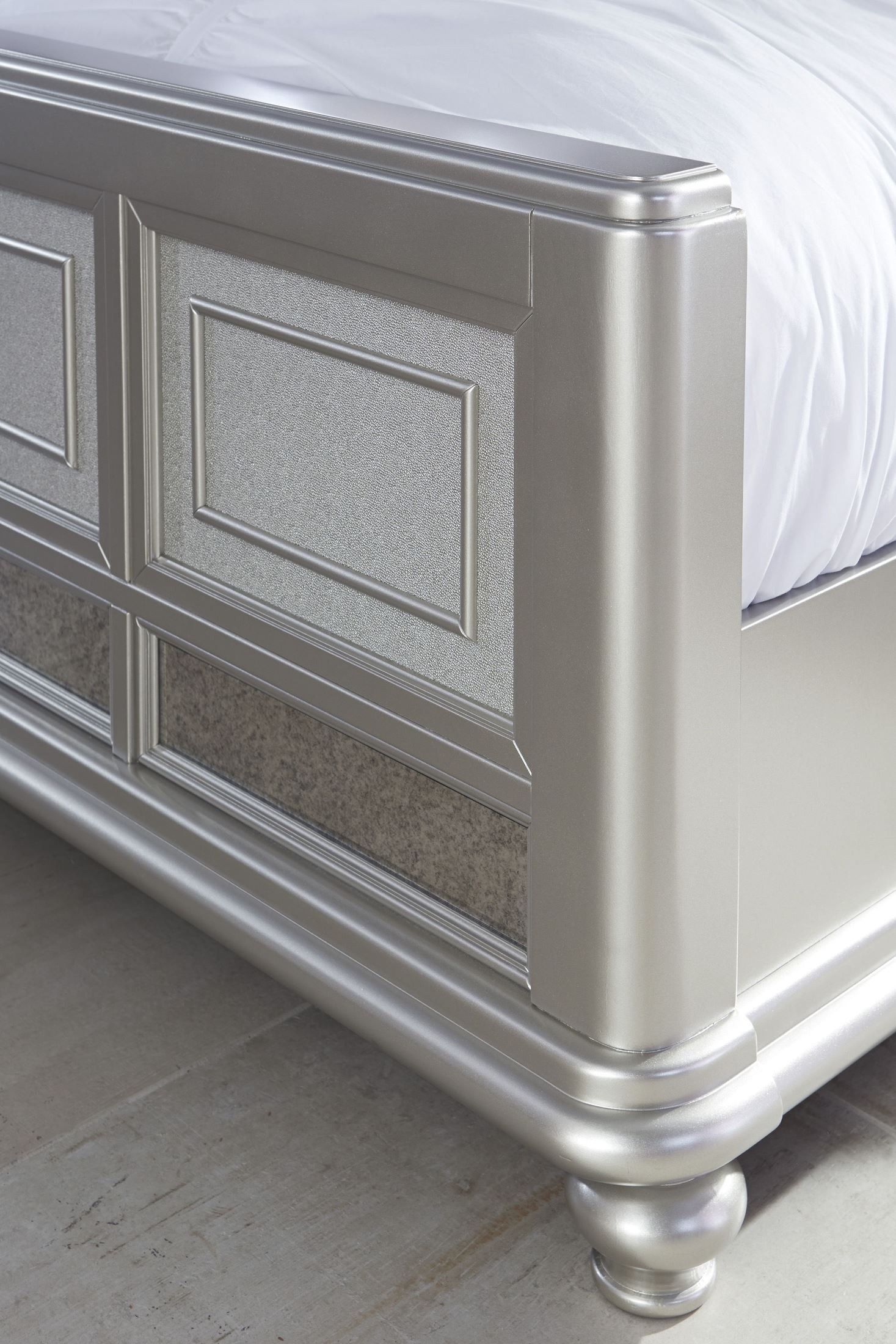 Coralayne Silver Cal. King Panel Bed from Ashley (B6501585694) Coleman Furniture