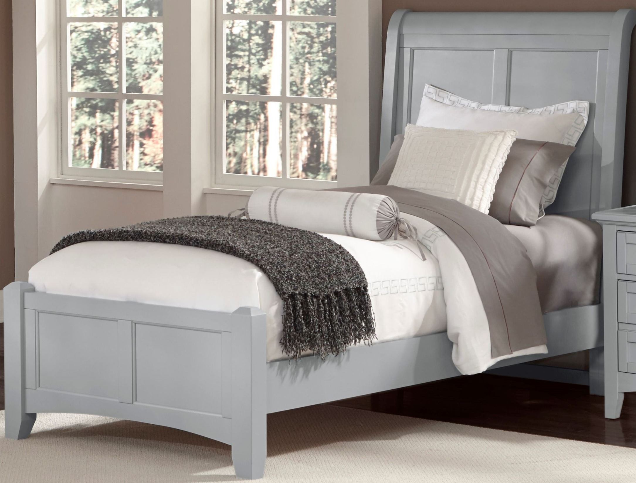 Bonanza Gray Twin Mansion Bed from Virginia House ...