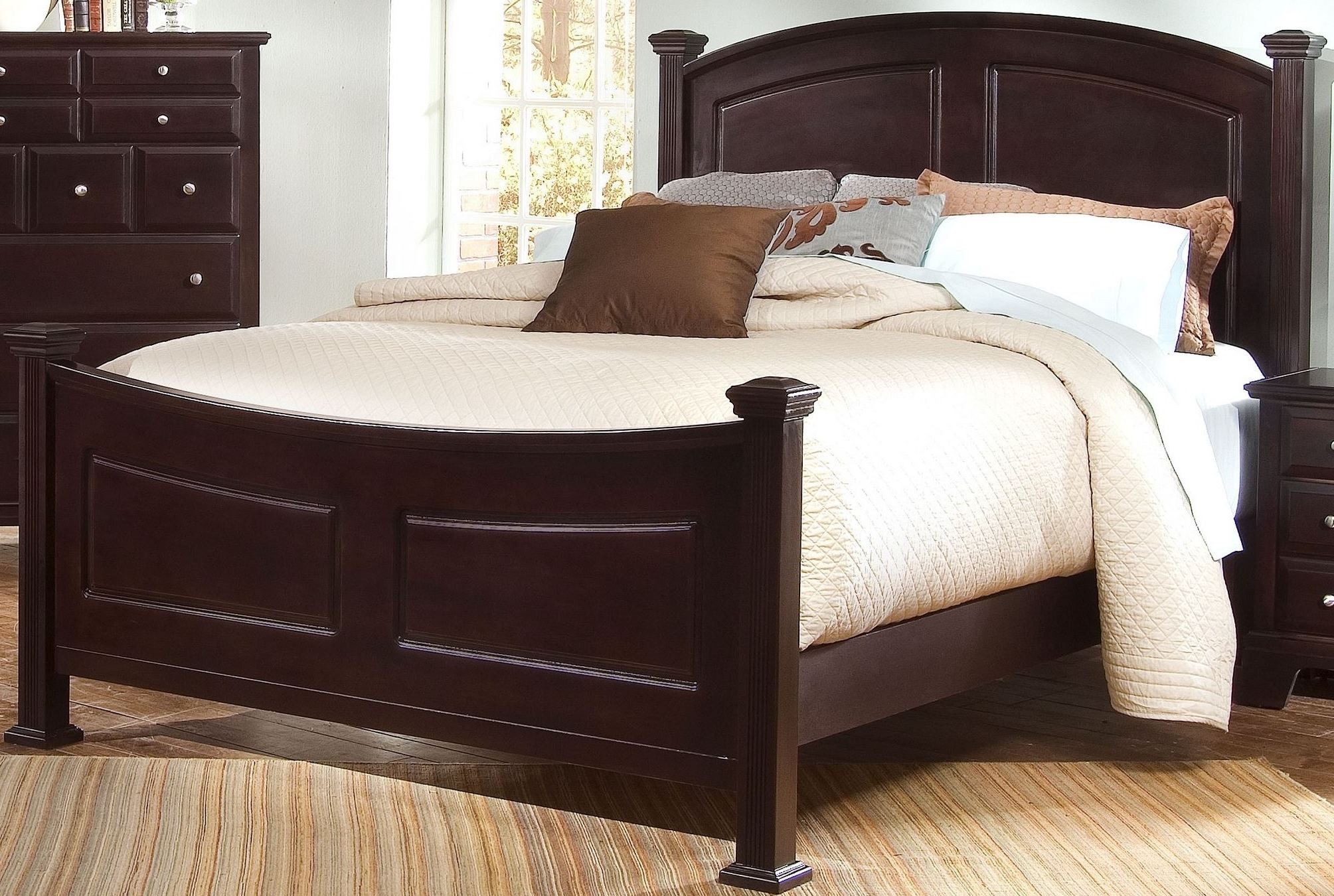 Hamilton/Franklin Merlot Queen Panel Bed from Vaughn Bassett Coleman Furniture