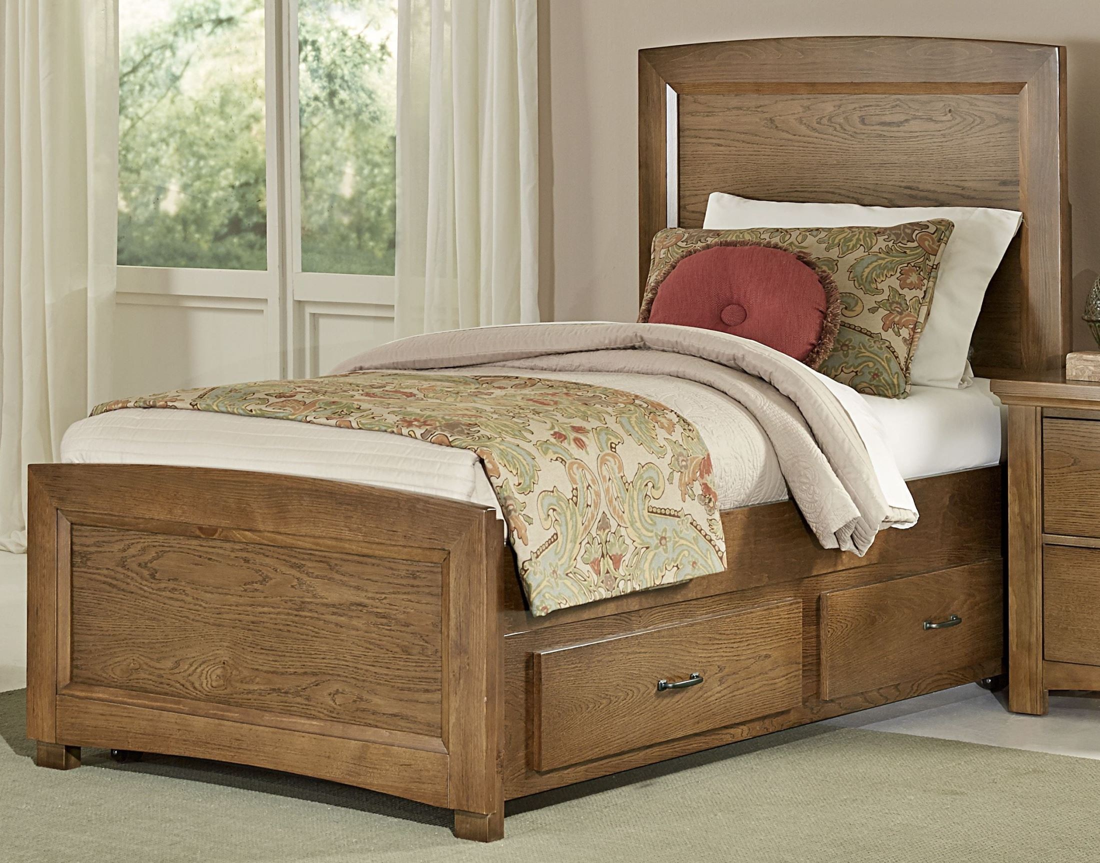 Transitions Dark Cherry Full Two Side Storage Panel Bed from Virginia