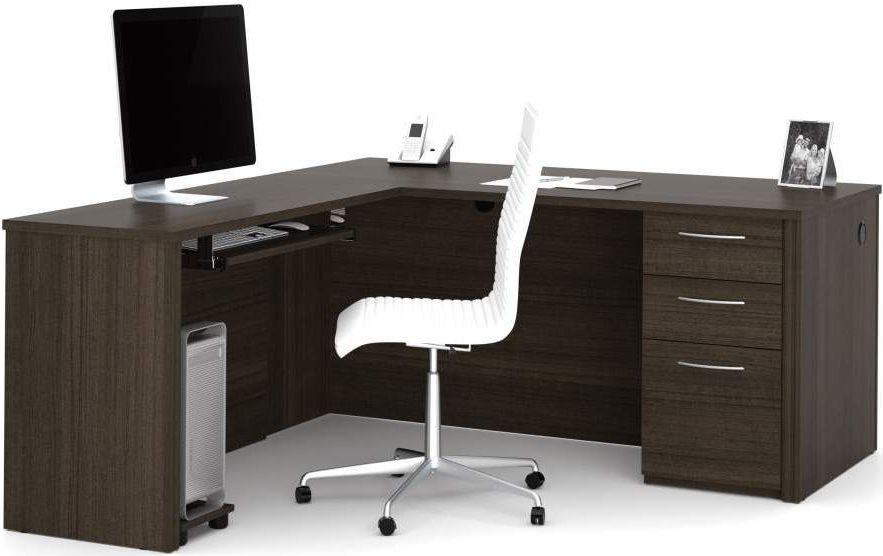 embassy chocolate 66 quot l shaped desk from bestar embassy chocolate 66 quot l shaped desk from bestar