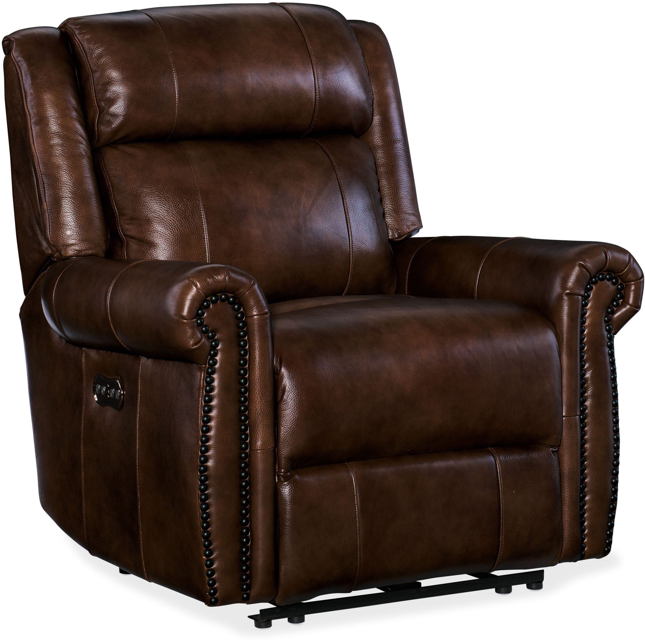 Esme Dark Brown Power Recliner with Power Headrest from Hooker