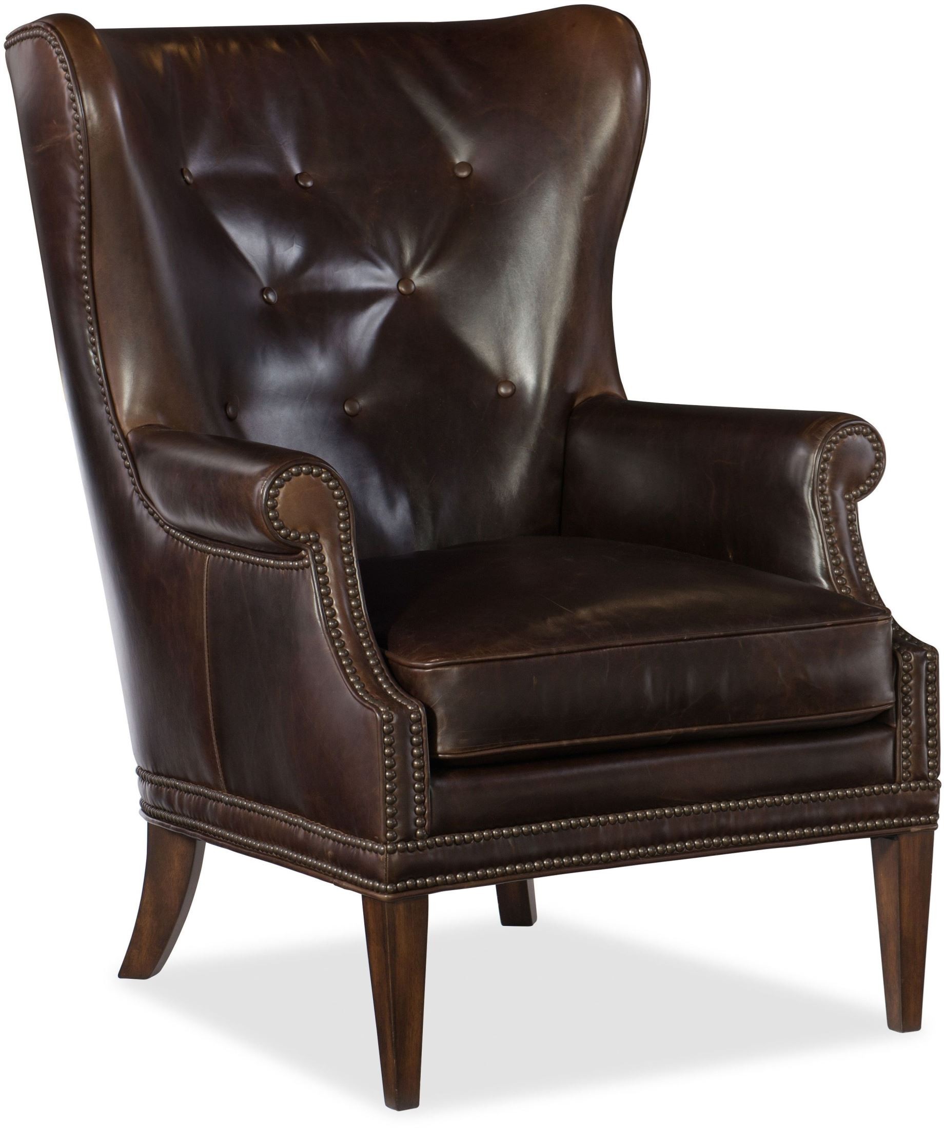Maya Dark Brown Wing Club Chair from Hooker Coleman Furniture