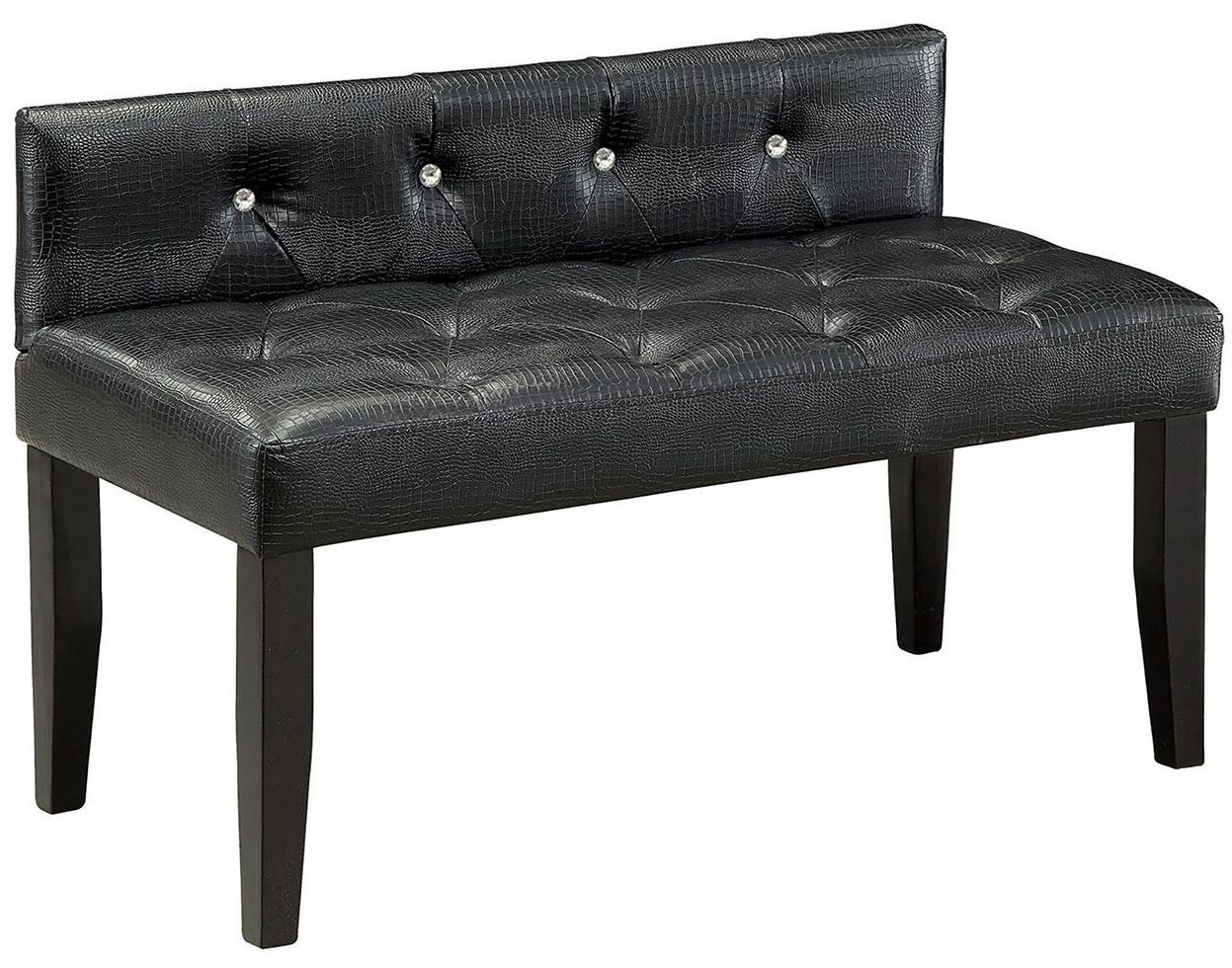 Alipaz Black Small Bench from Furniture of America Coleman Furniture
