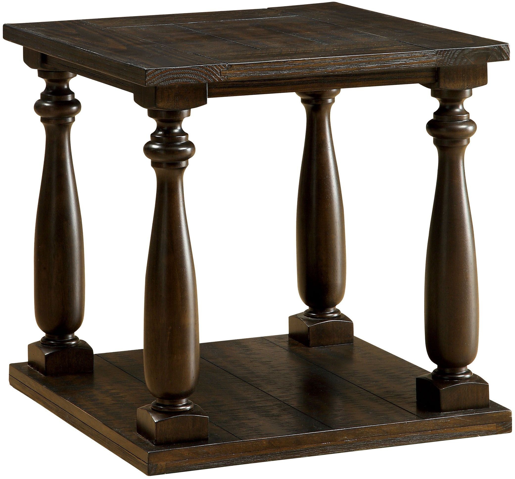 Luan Dark Walnut End Table from Furniture of America Coleman Furniture