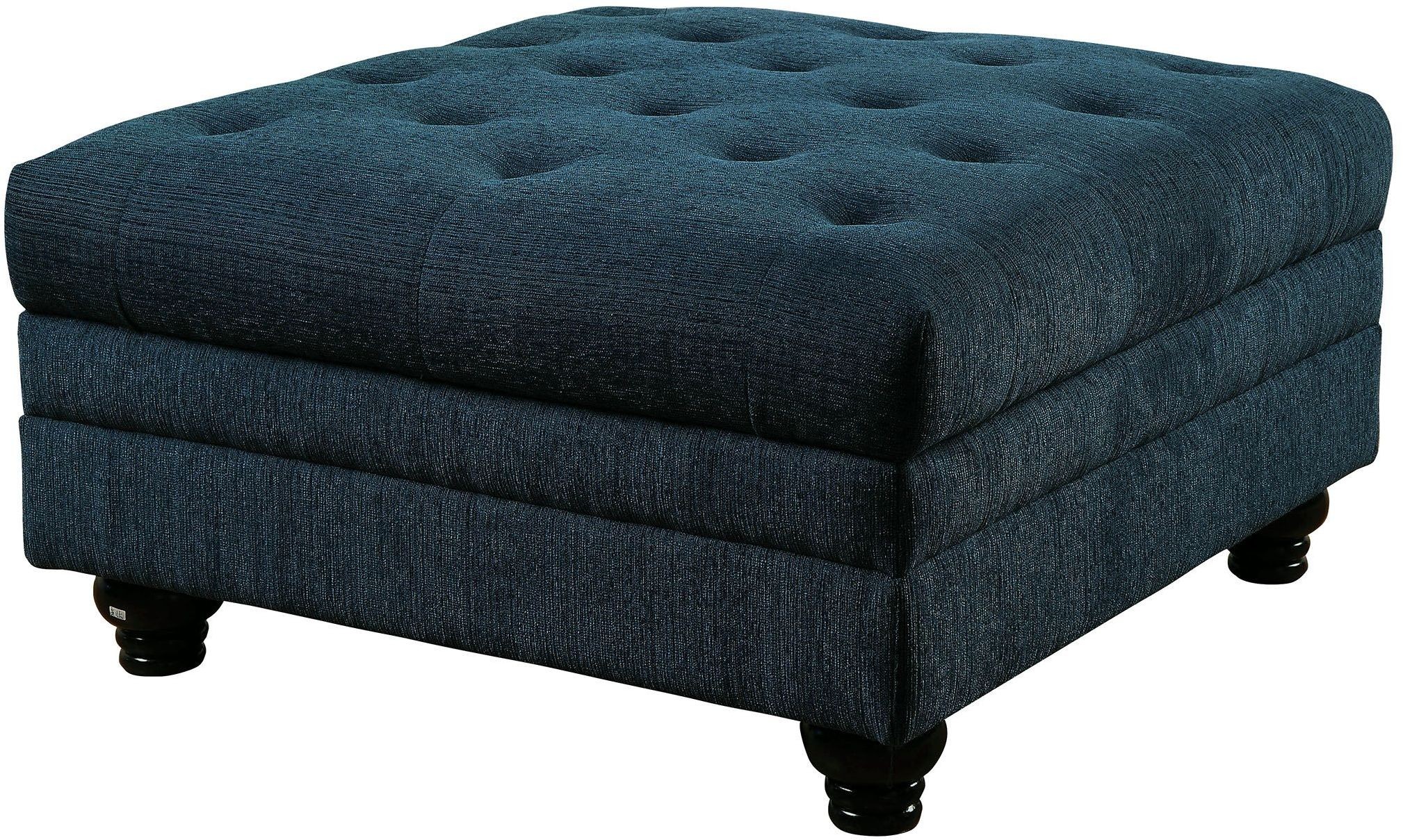 Stanford Ii Dark Teal Fabric Ottoman, CM6270TL-OT, Furniture of America