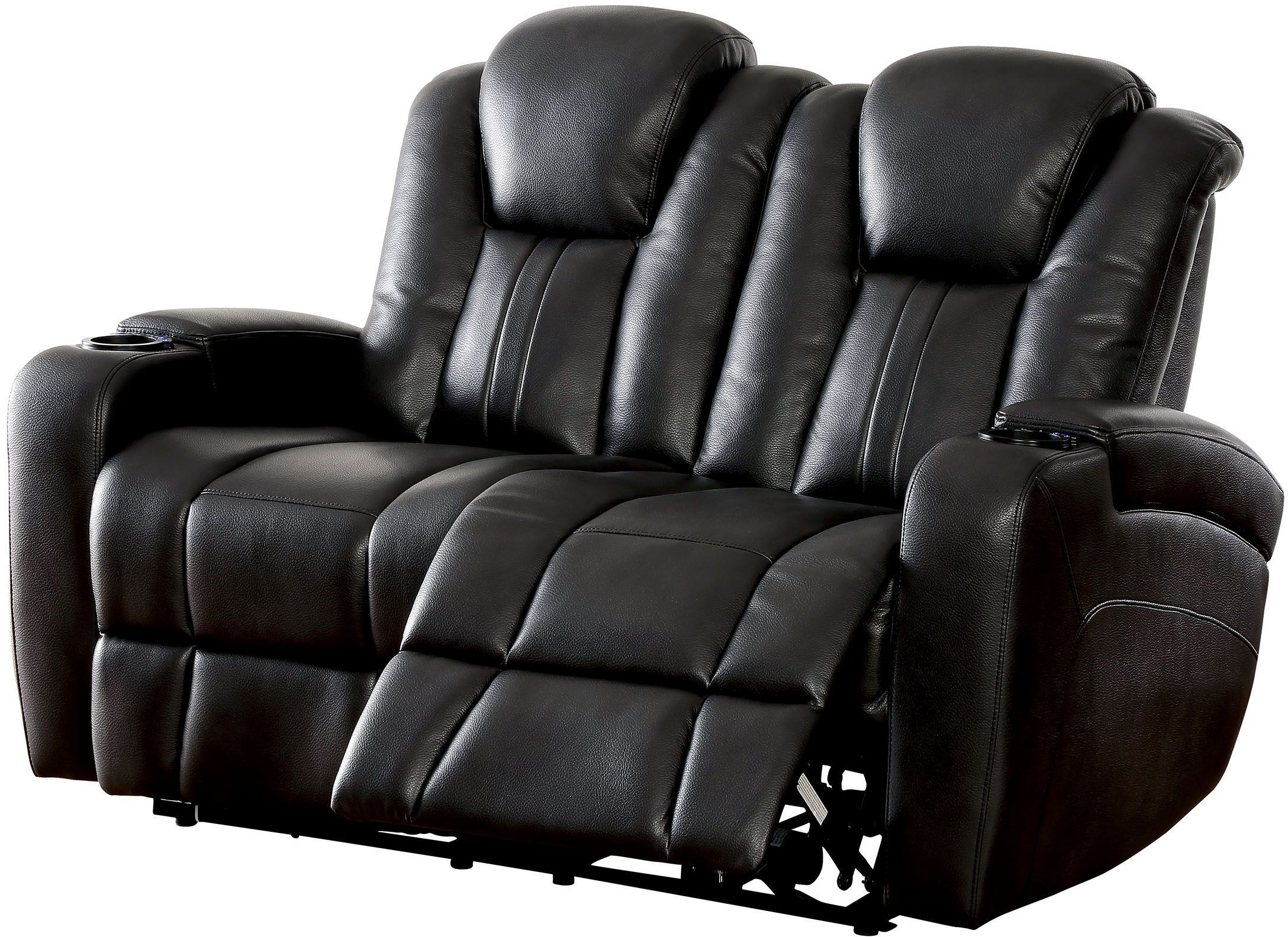 Zaurak Dark Gray Reclining Loveseat from Furniture of America Coleman