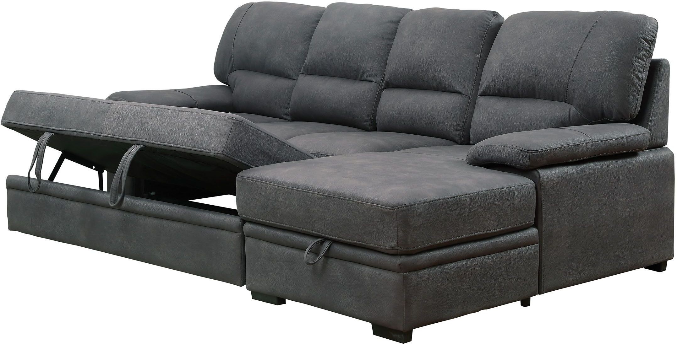 Alcester Graphite Sectional Sleeper from Furniture of America Coleman