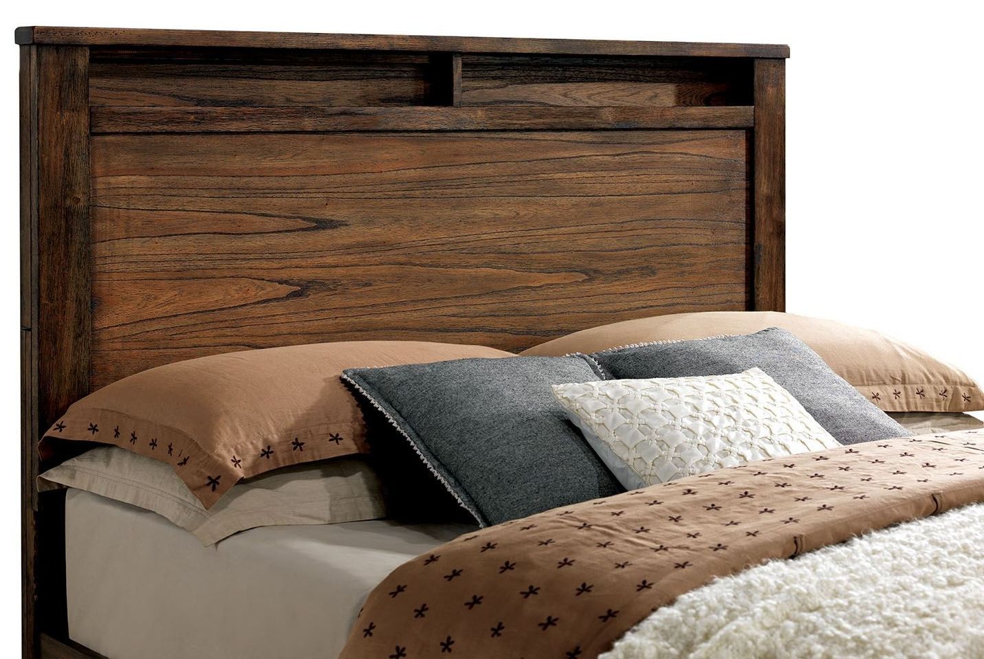 Elkton Oak Cal. King Platform Storage Bed from Furniture of America
