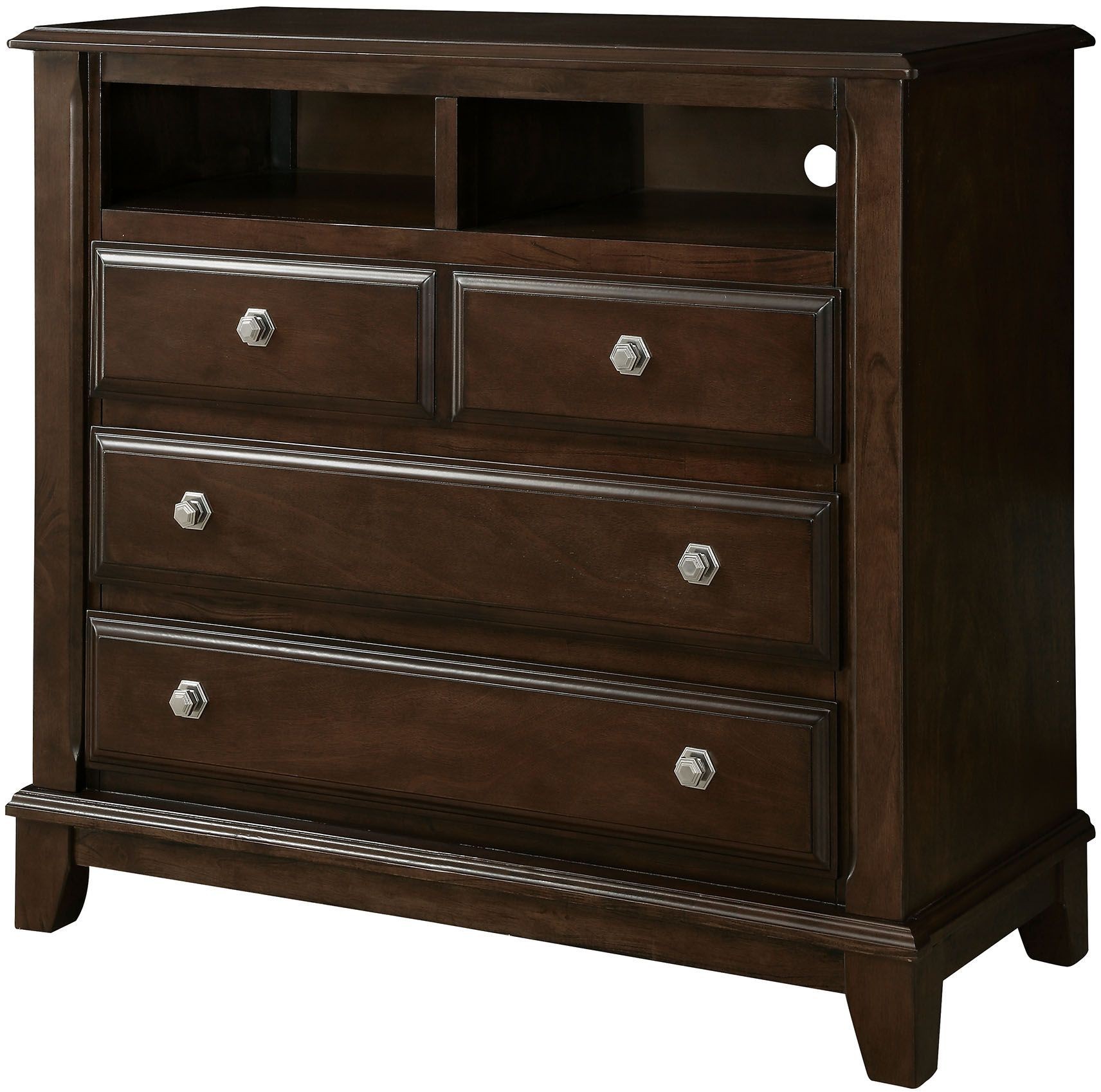 Litchville Brown Cherry Media Chest from Furniture of America Coleman
