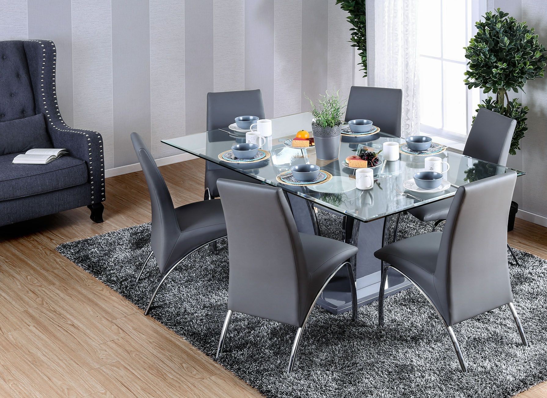 Glenview I Gray Rectangular Dining Table from Furniture of America