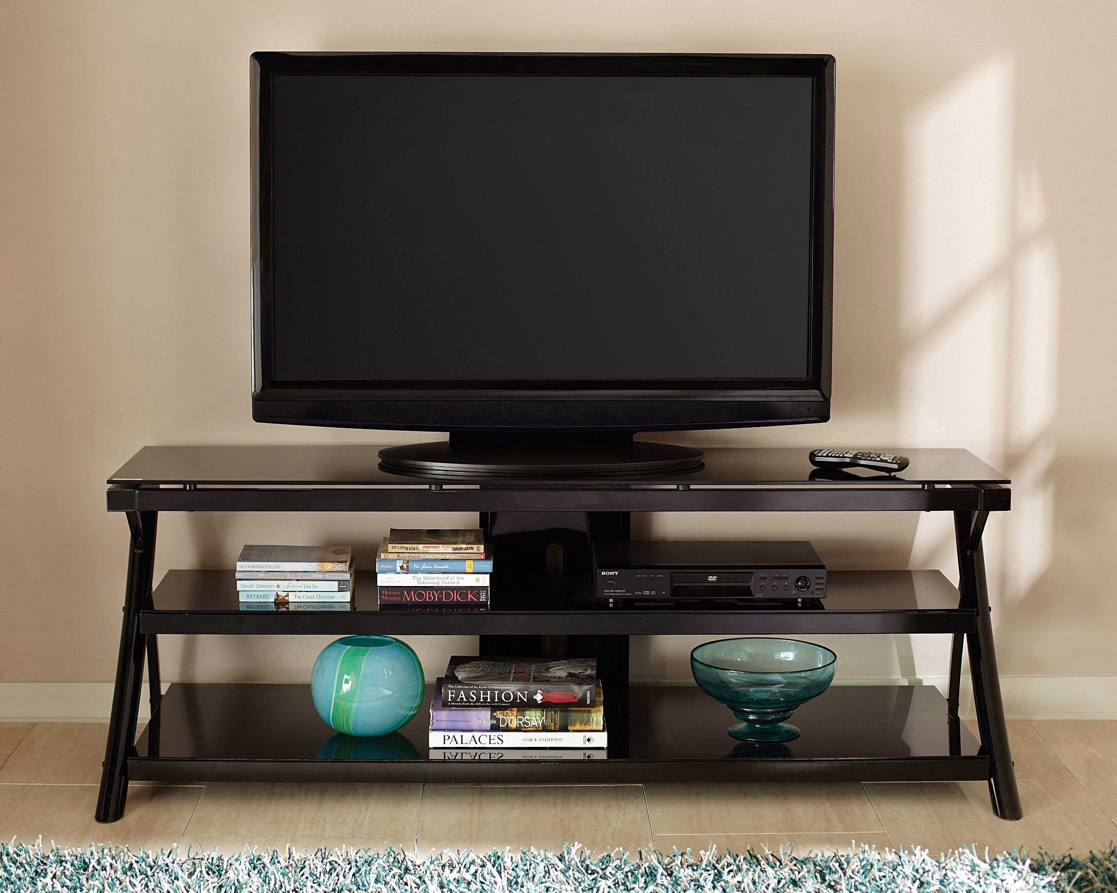 Cyndi Black TV Console from Steve Silver (CT300TV) | Coleman Furniture