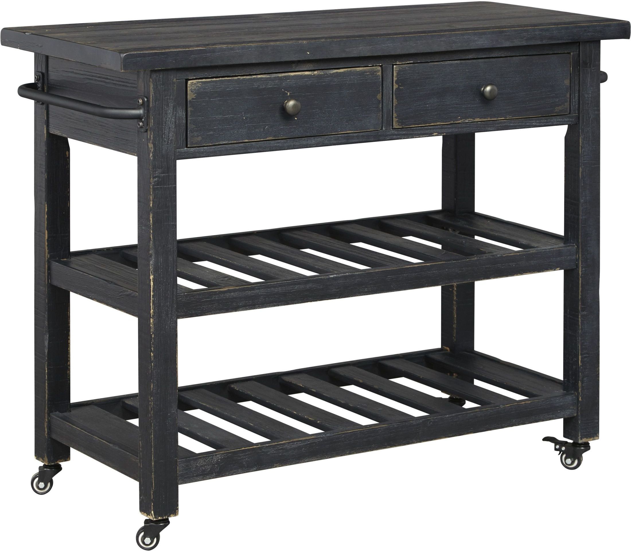 Marlijo Black Kitchen Cart from Ashley Coleman Furniture