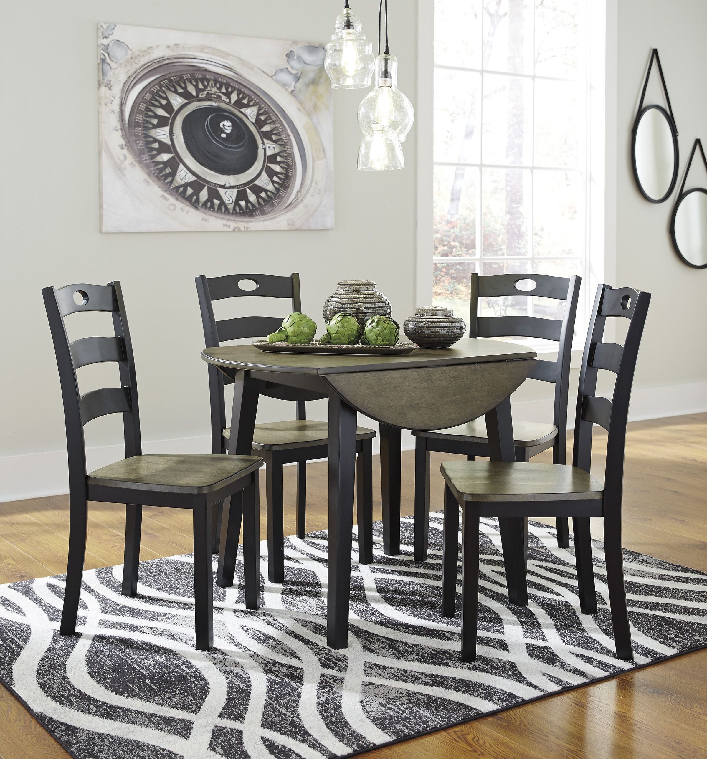 Froshburg Grayish Brown Round Dining Room Set from Ashley Coleman