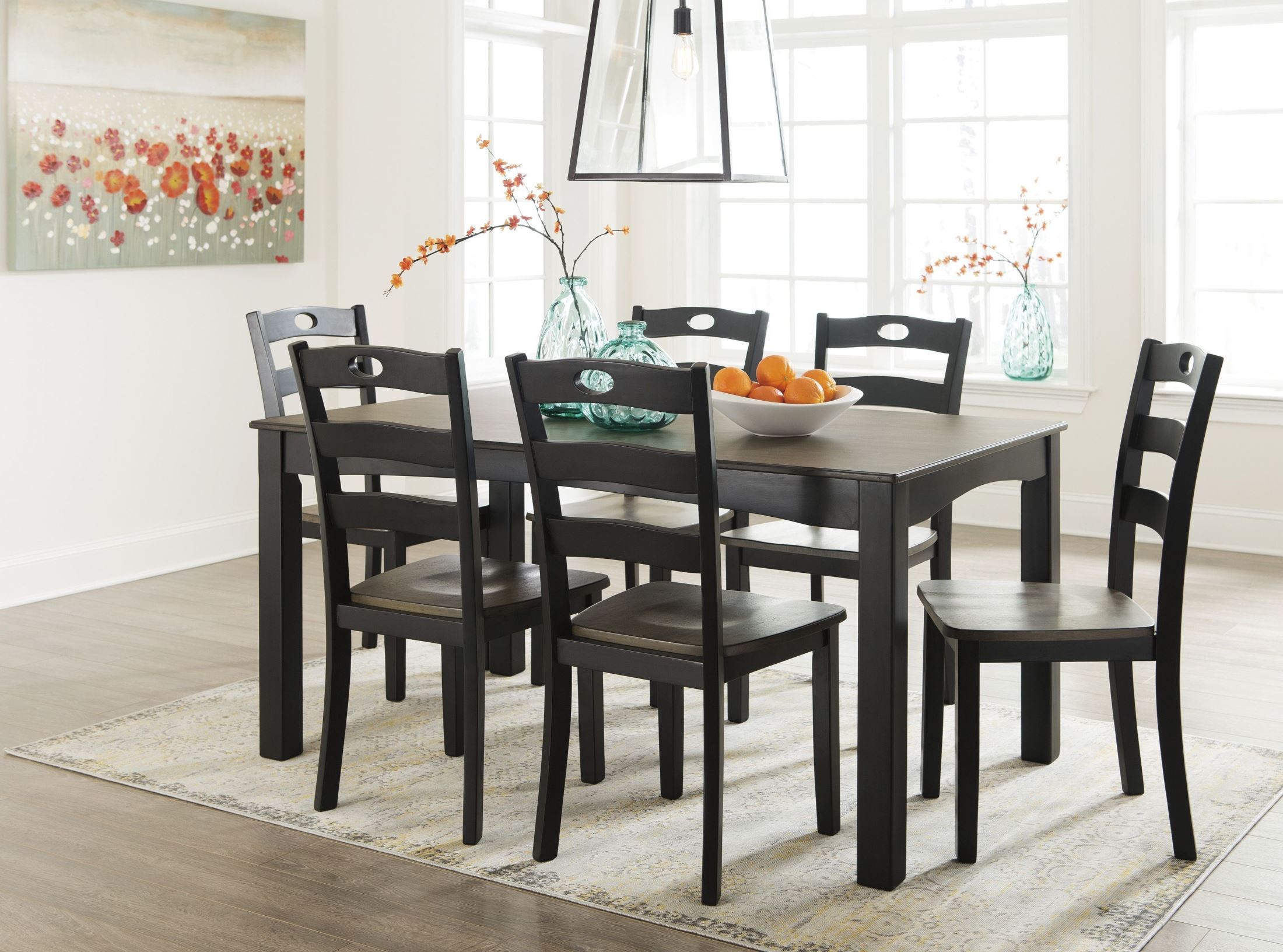 Froshburg 7 Pcs Grayish Brown Dining Room Set from Ashley Coleman
