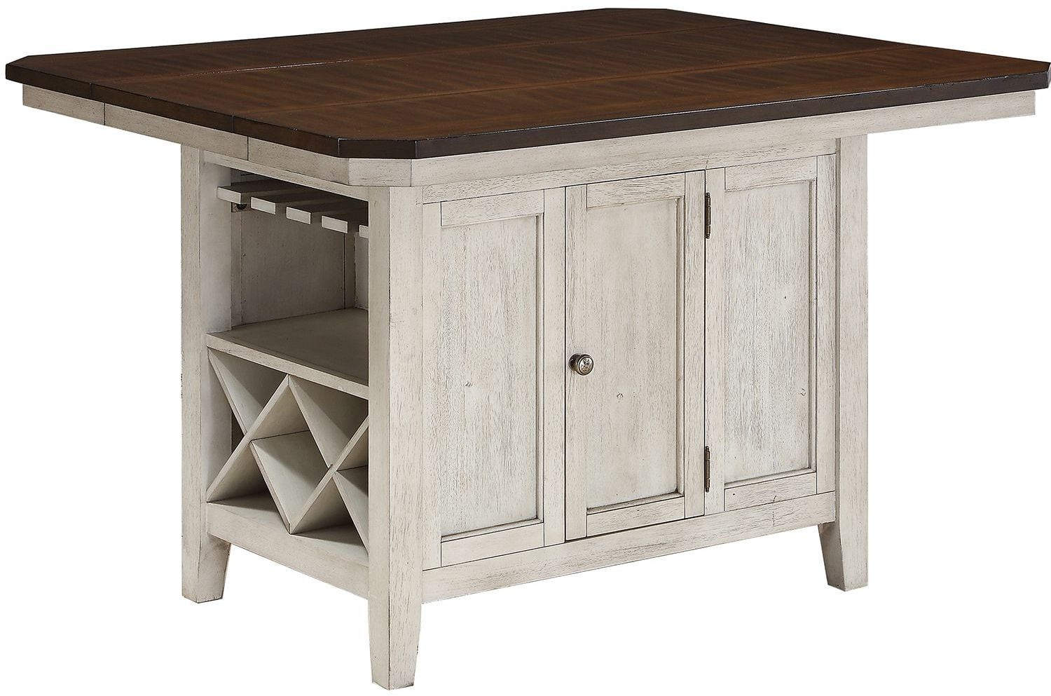 Newport Washed White Kitchen Island from Avalon Furniture ...