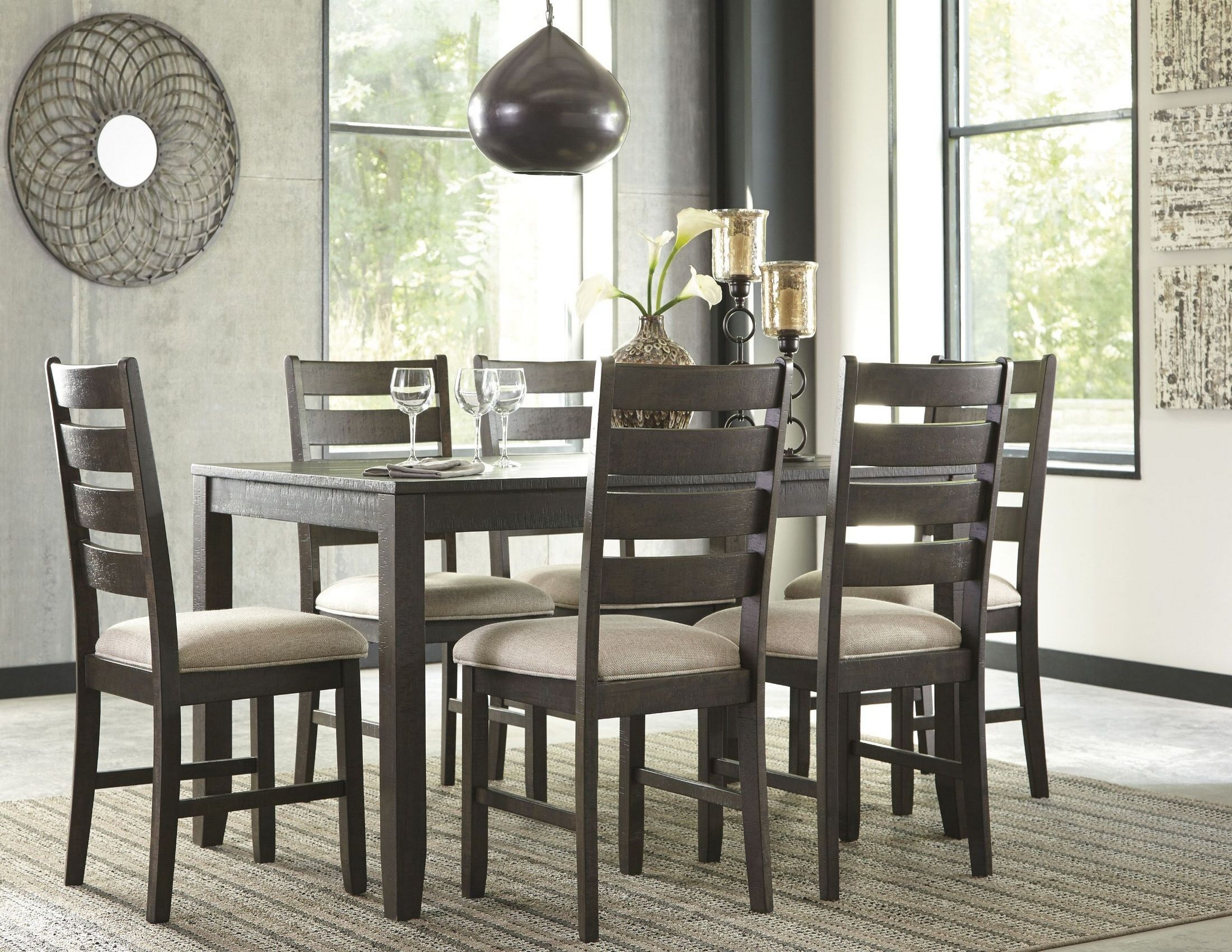 Rokane Brown 7 Piece Dining Room Set from Ashley | Coleman ...