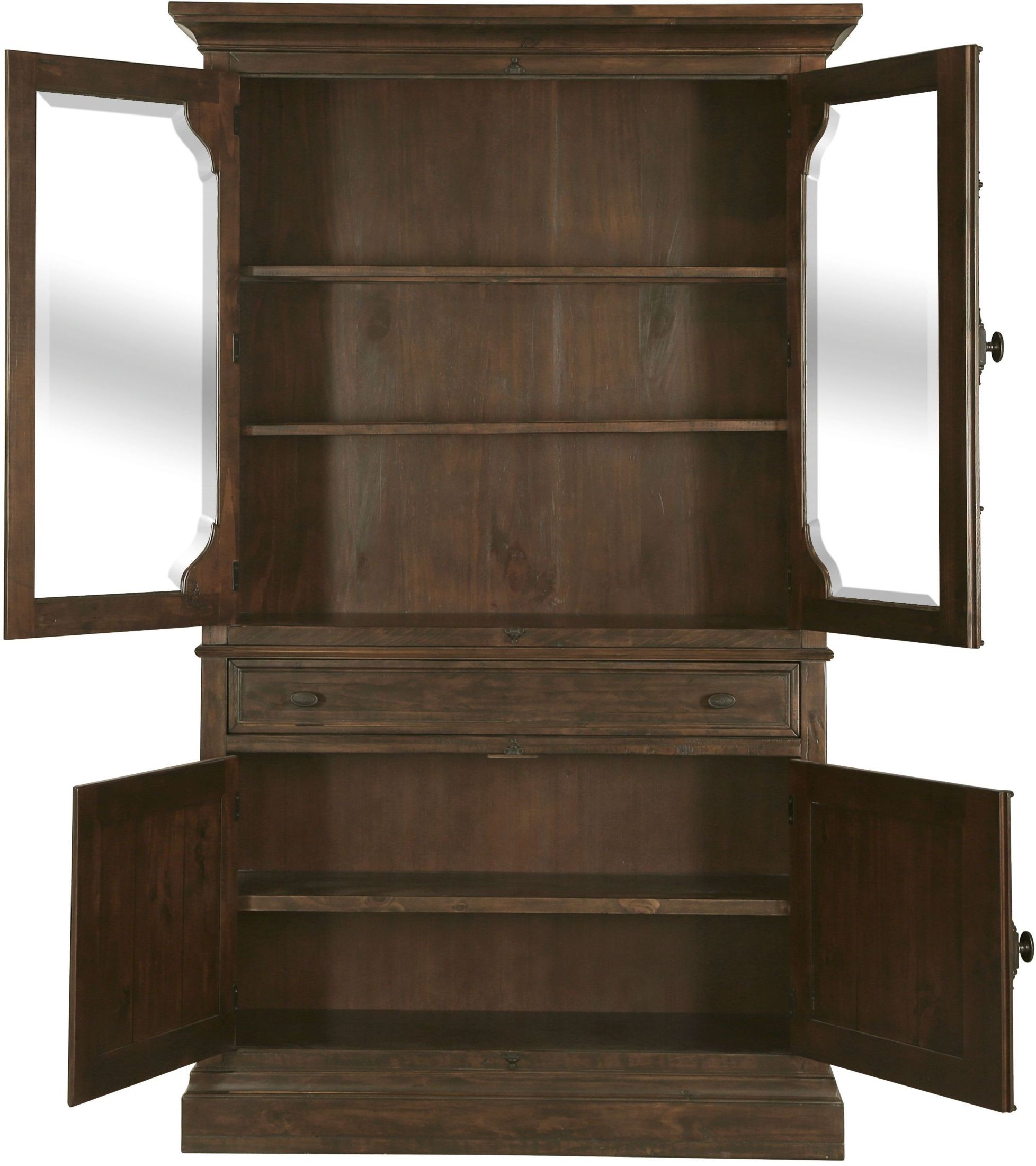 St.Claire Rustic Pine Curio China from Magnussen Home Coleman