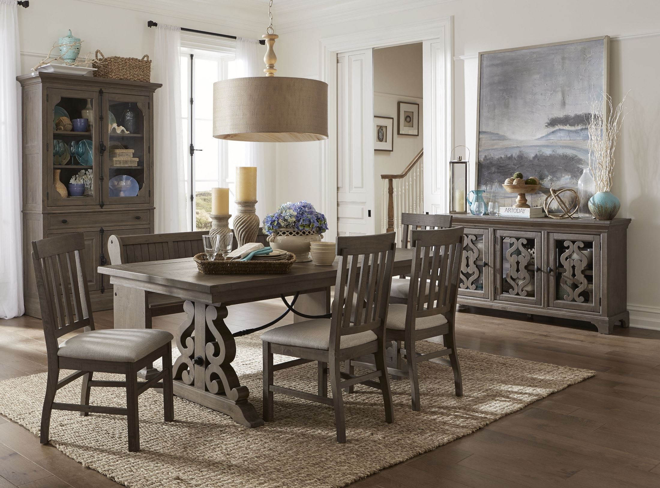 Trinity Driftwood Rectangular Dining Room Set from Magnussen Home