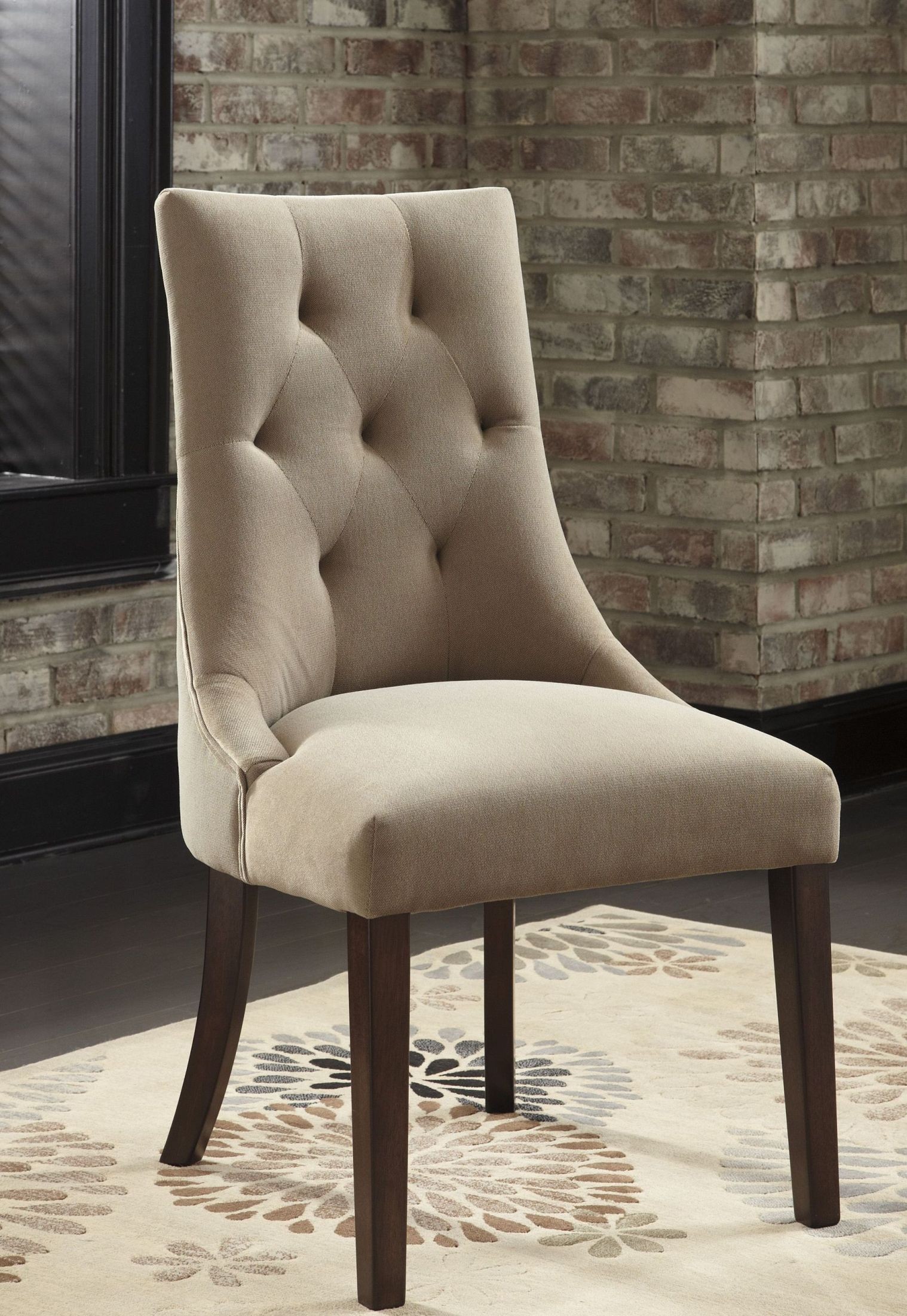Mestler Light Brown Upholstered Side Chair Set of 2 from Ashley (D540