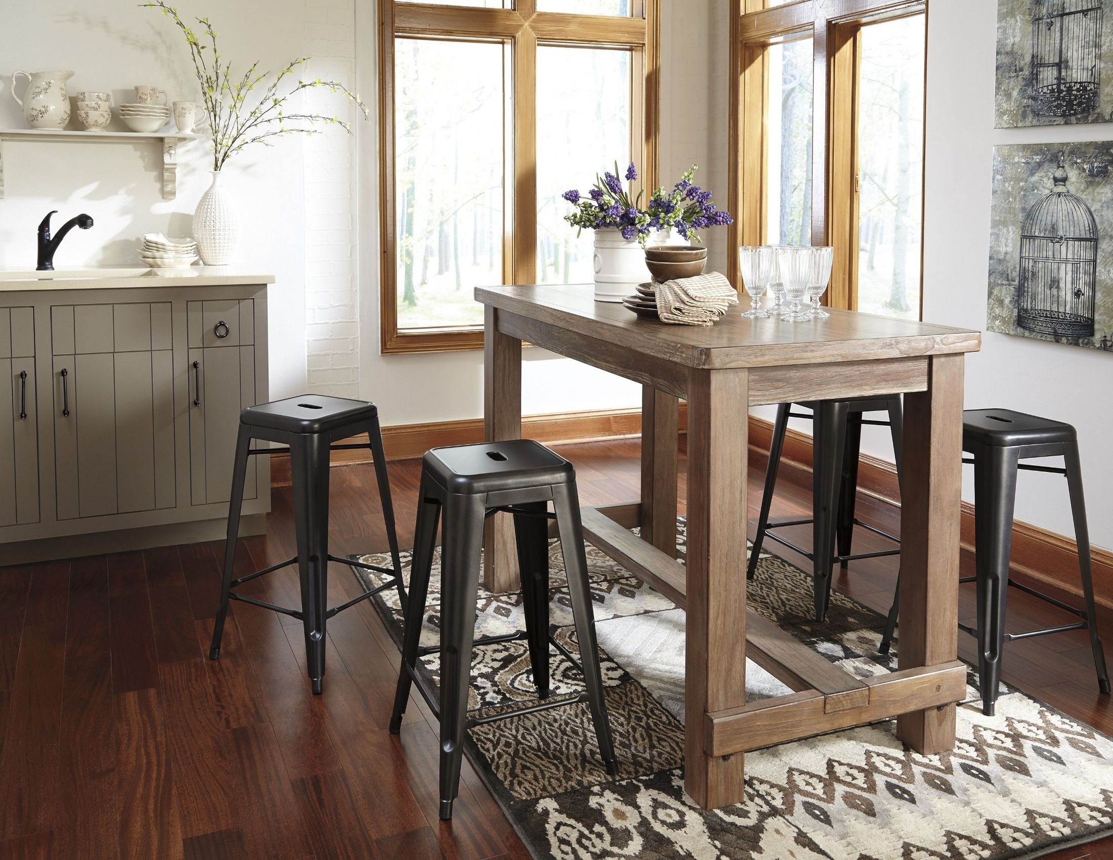 Pinnadel Rectangular Counter Height Dining Room Set from Ashley (D542