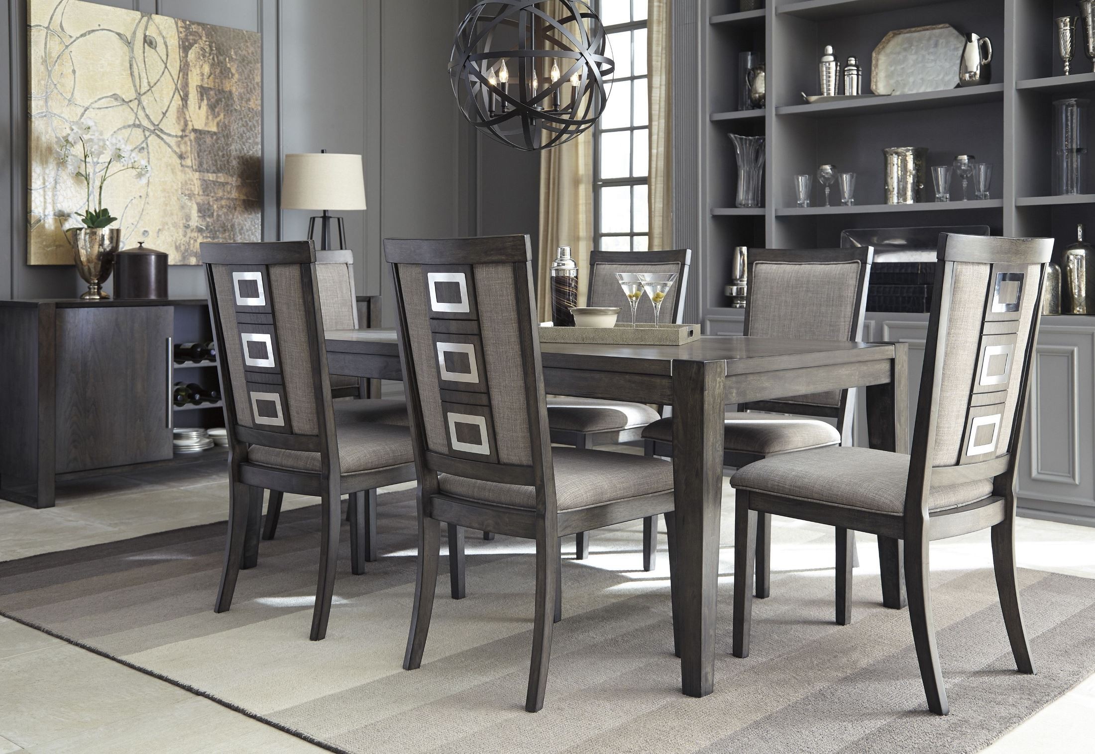 Chadoni Gray Rectangular Extendable Dining Room Set from ...