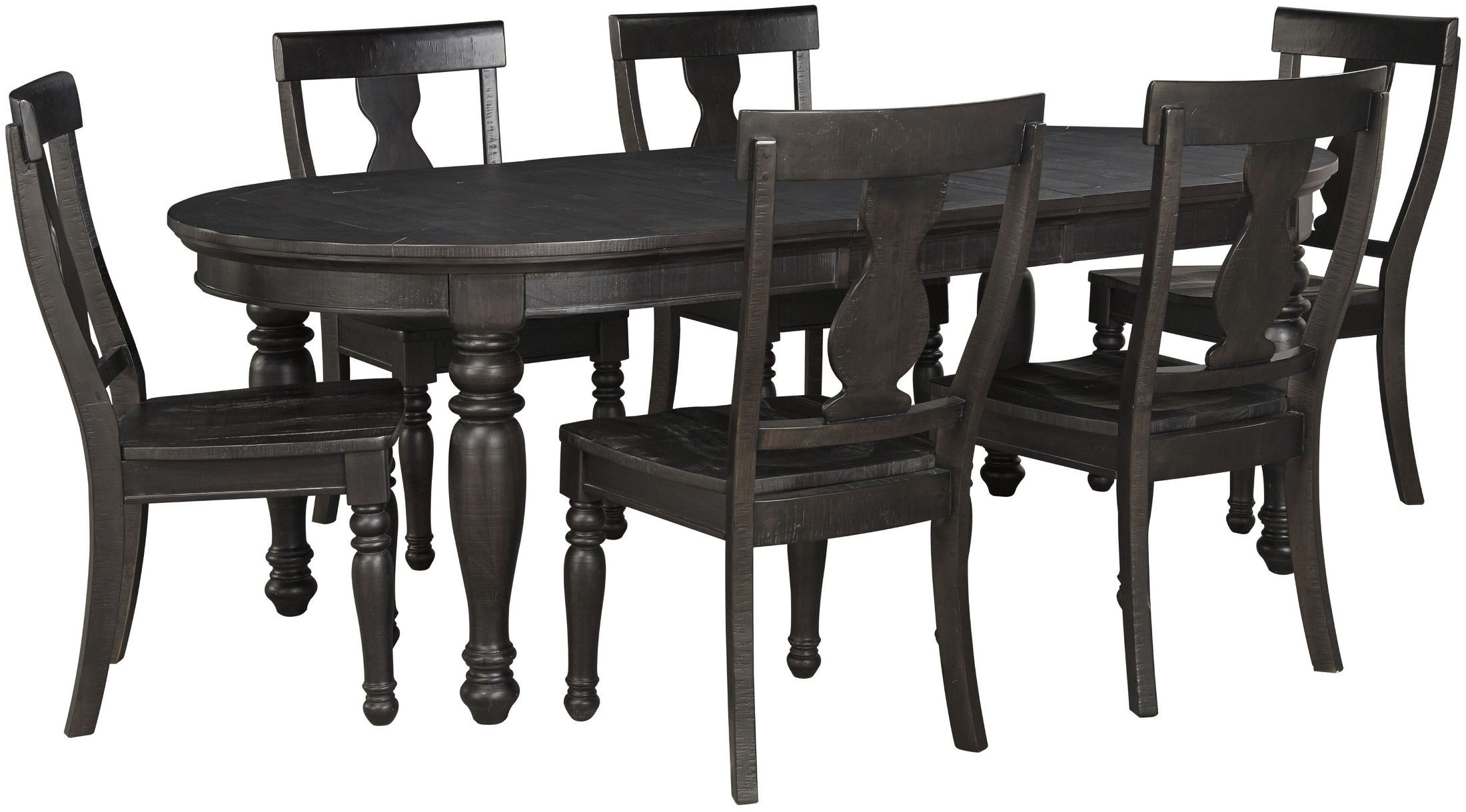 Sharlowe Charcoal Oval Extendable Dining Room Set from Ashley Coleman