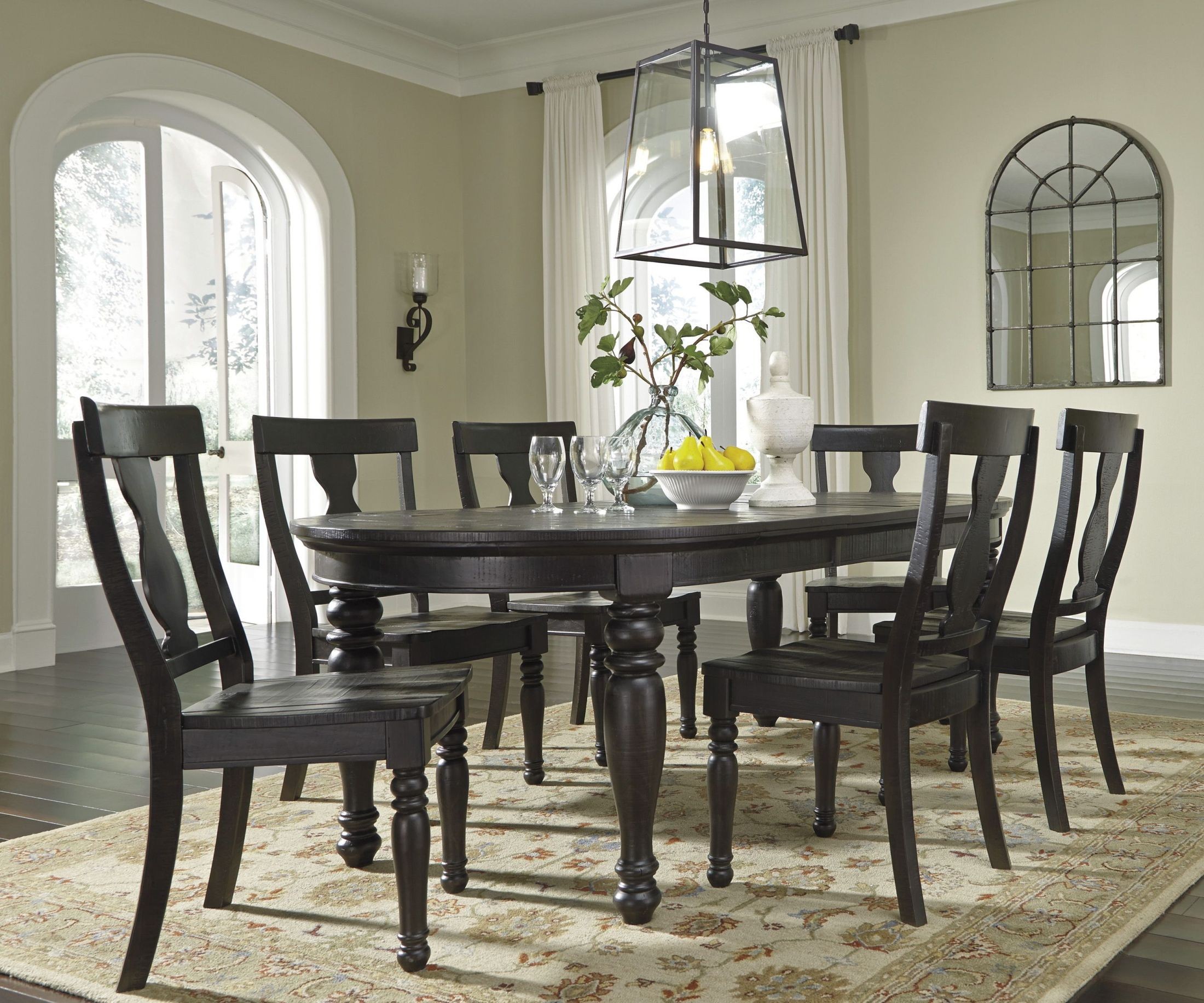 Sharlowe Charcoal Oval Extendable Dining Room Set from Ashley Coleman