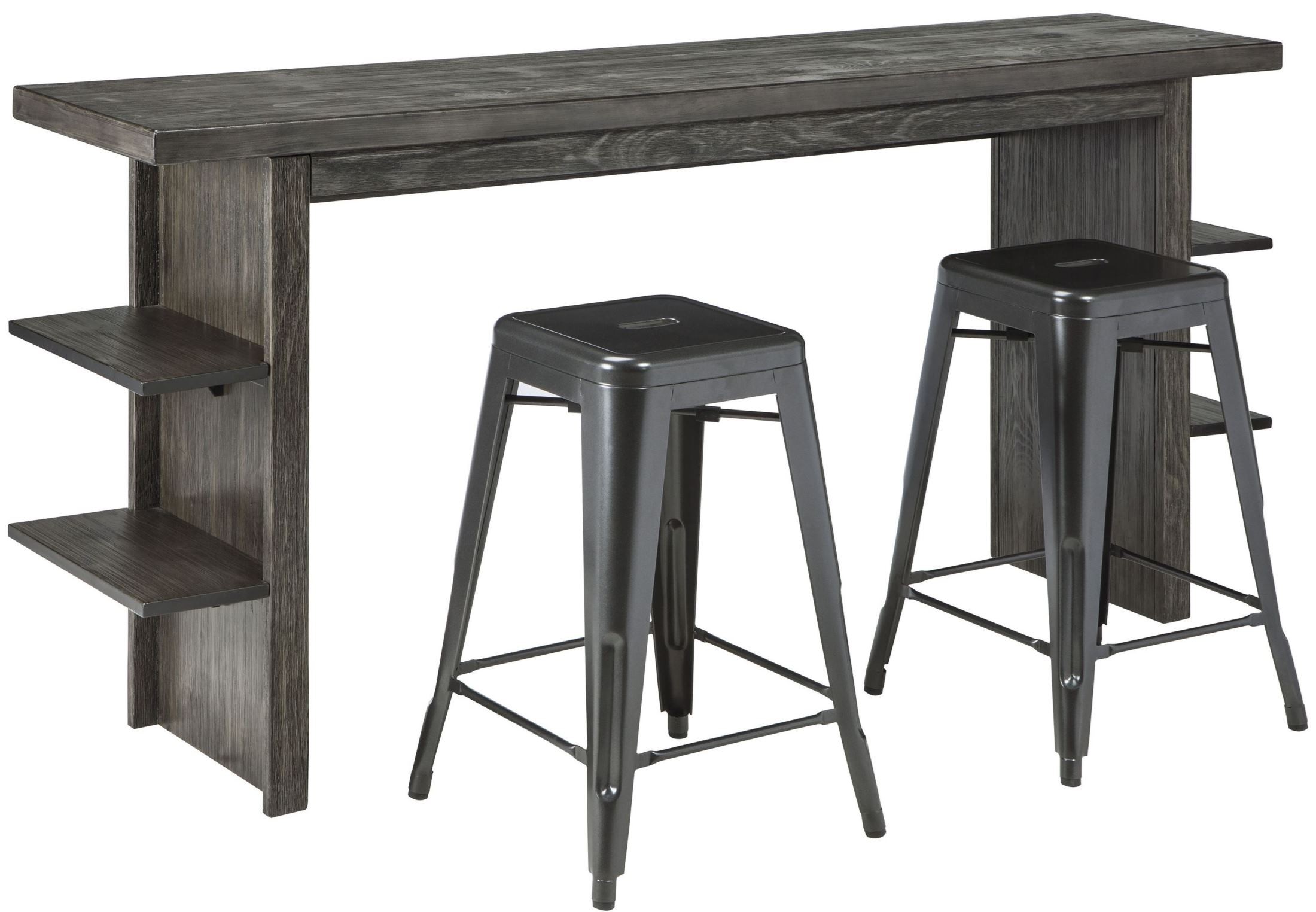Lamoille Dark Gray Long Counter Height Dining Table From Ashley 