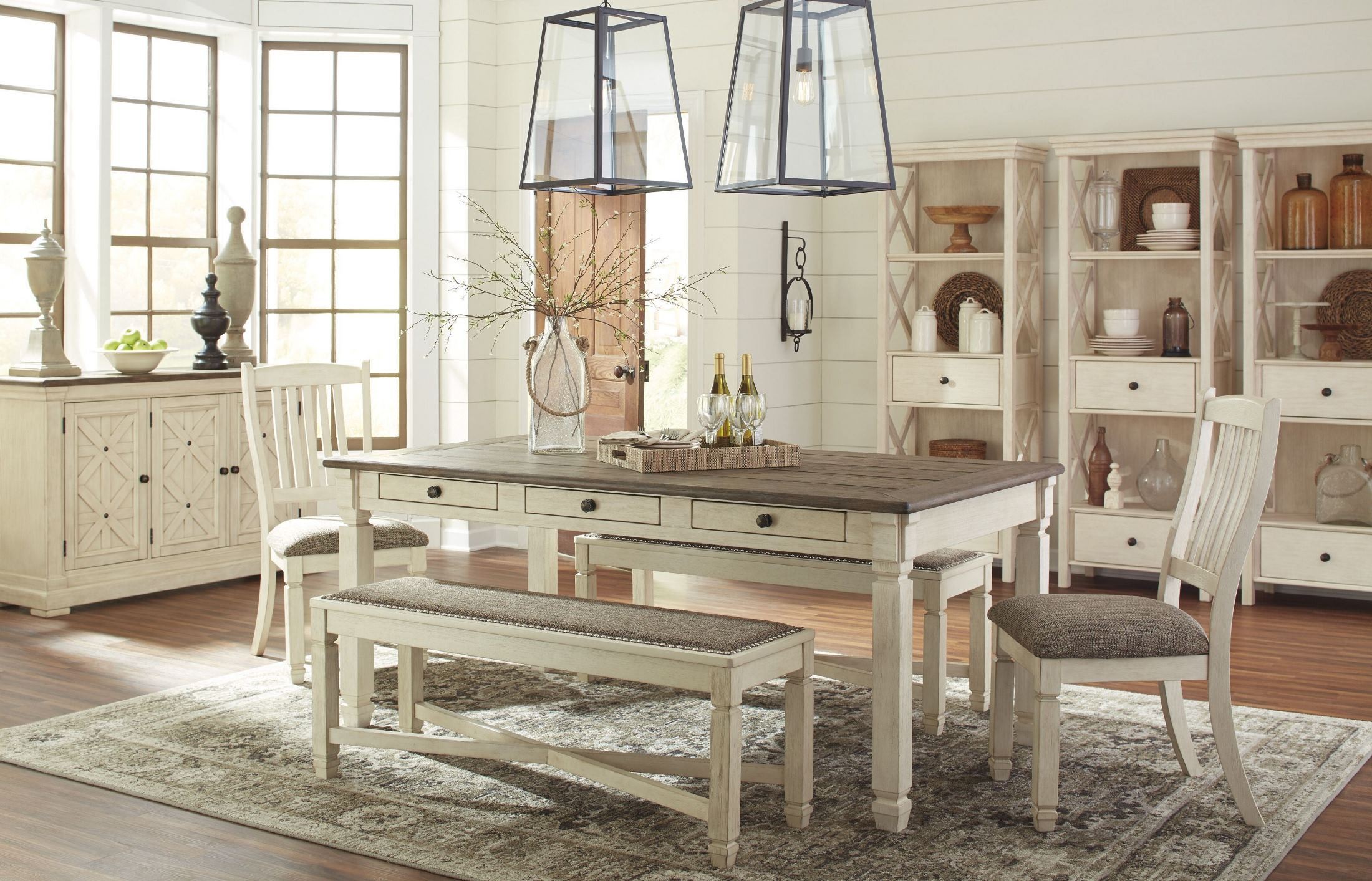 ashley bolanburg dining room sets