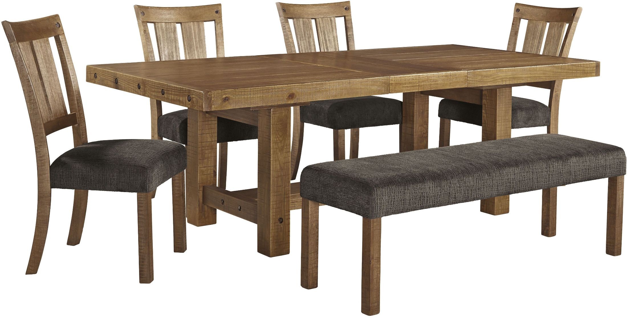 Tamilo Gray/Brown Rectangular Extendable Dining Room Set from Ashley